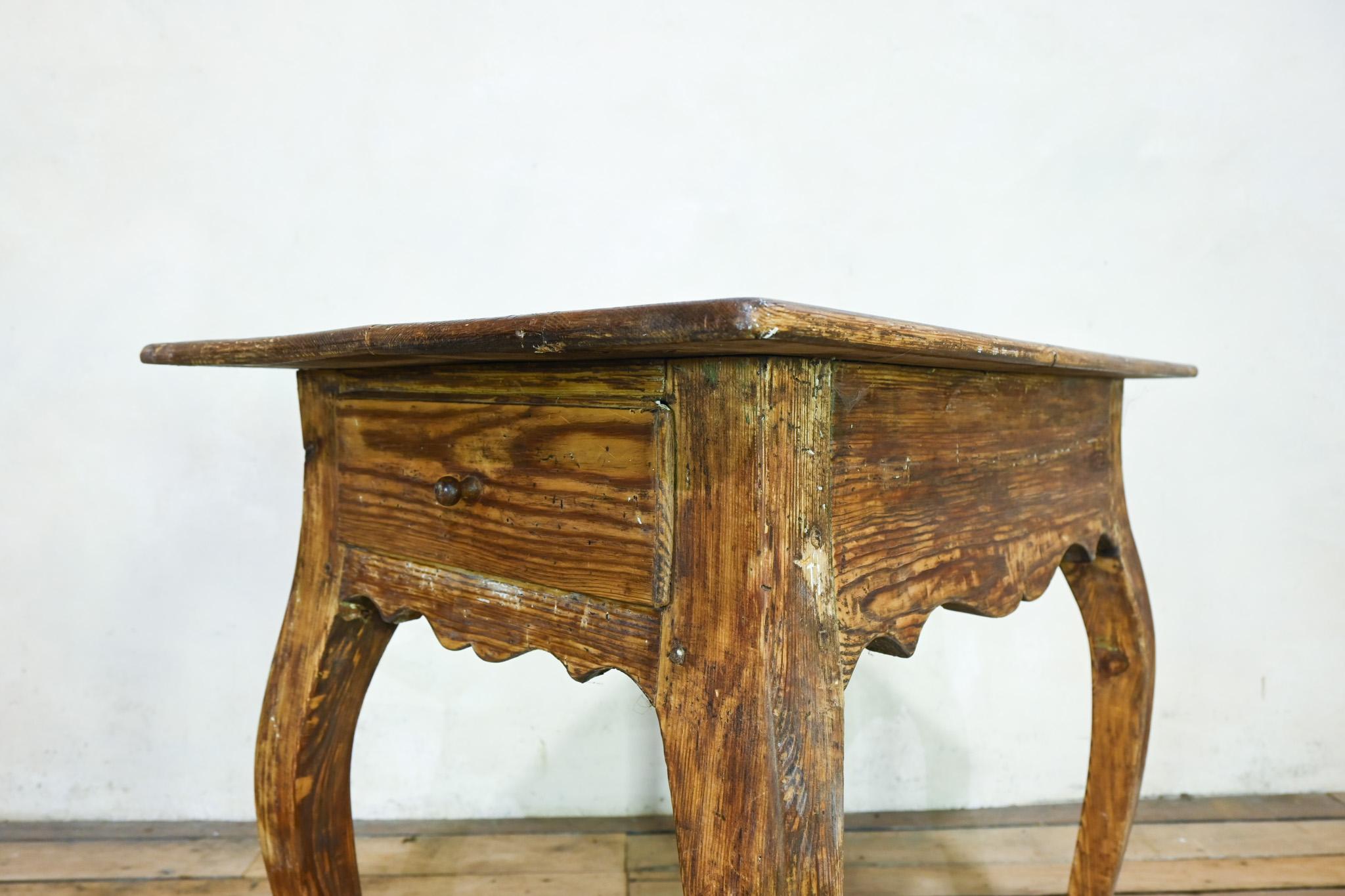 Hand-Painted An 18th Century Swedish Rococo Painted Side Table / Desk For Sale