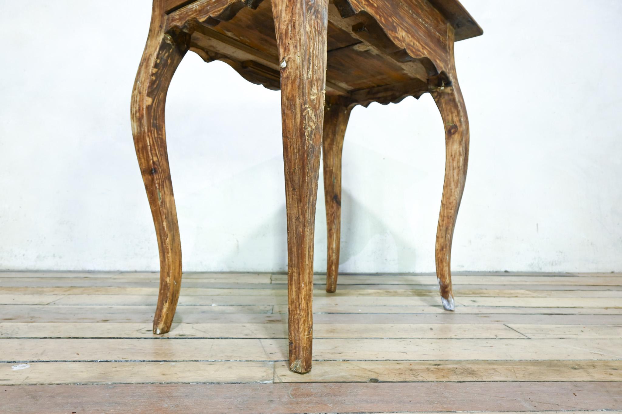 18th Century and Earlier An 18th Century Swedish Rococo Painted Side Table / Desk For Sale