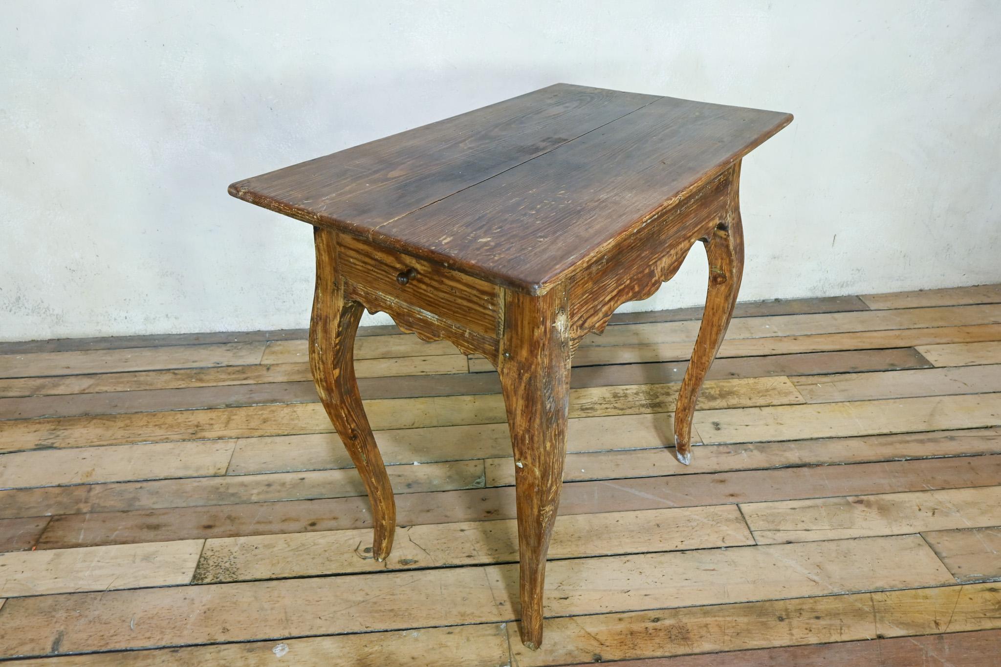 An 18th Century Swedish Rococo Painted Side Table / Desk For Sale 1