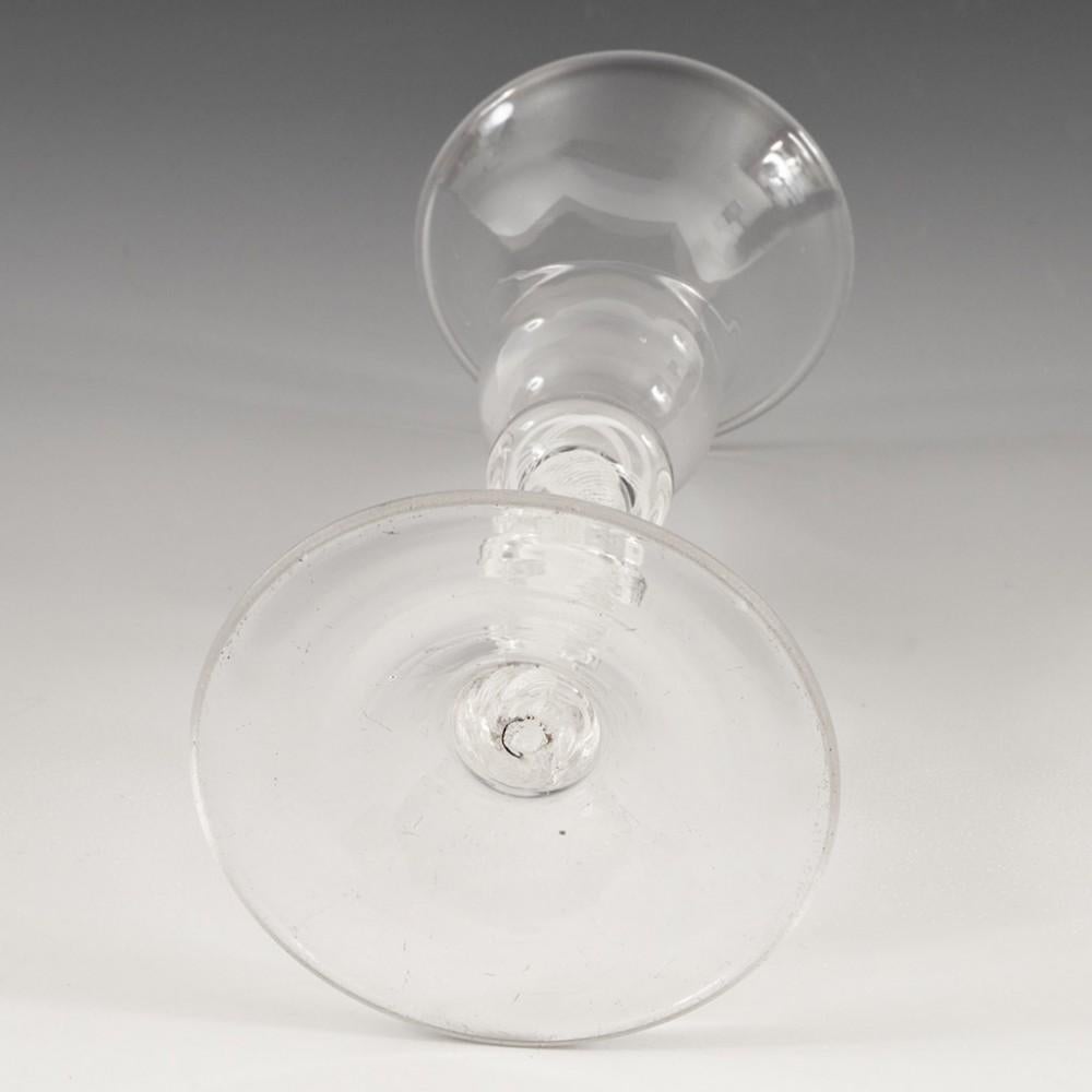 Mid-18th Century An 18th Century Triple Knop Opaque Twist Wine Glass c1760 For Sale