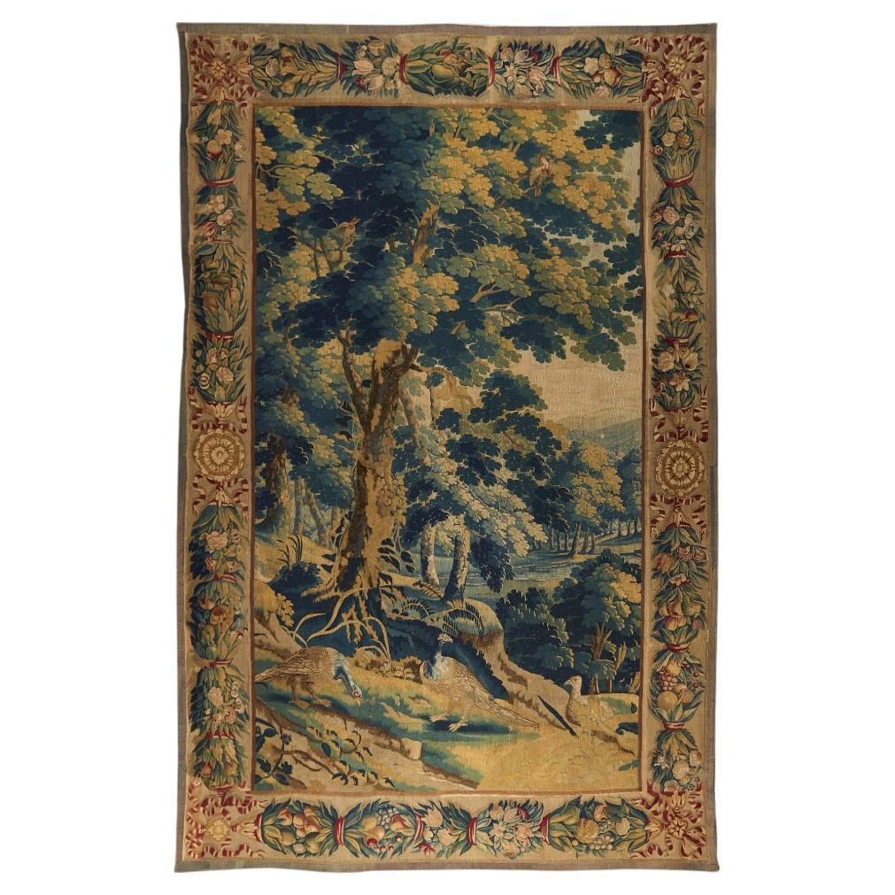 An 18TH Century Verdure Tapestry Of Large Scale For Sale