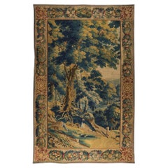 Verdure-Wandteppich aus dem 18. Jahrhundert, großformatig