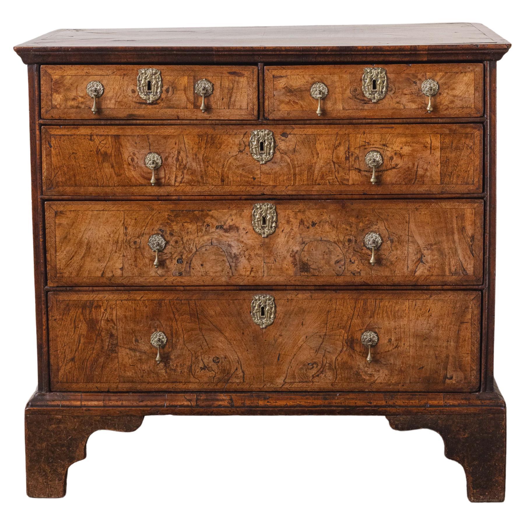 An 18th Century Walnut Chest of Drawers For Sale