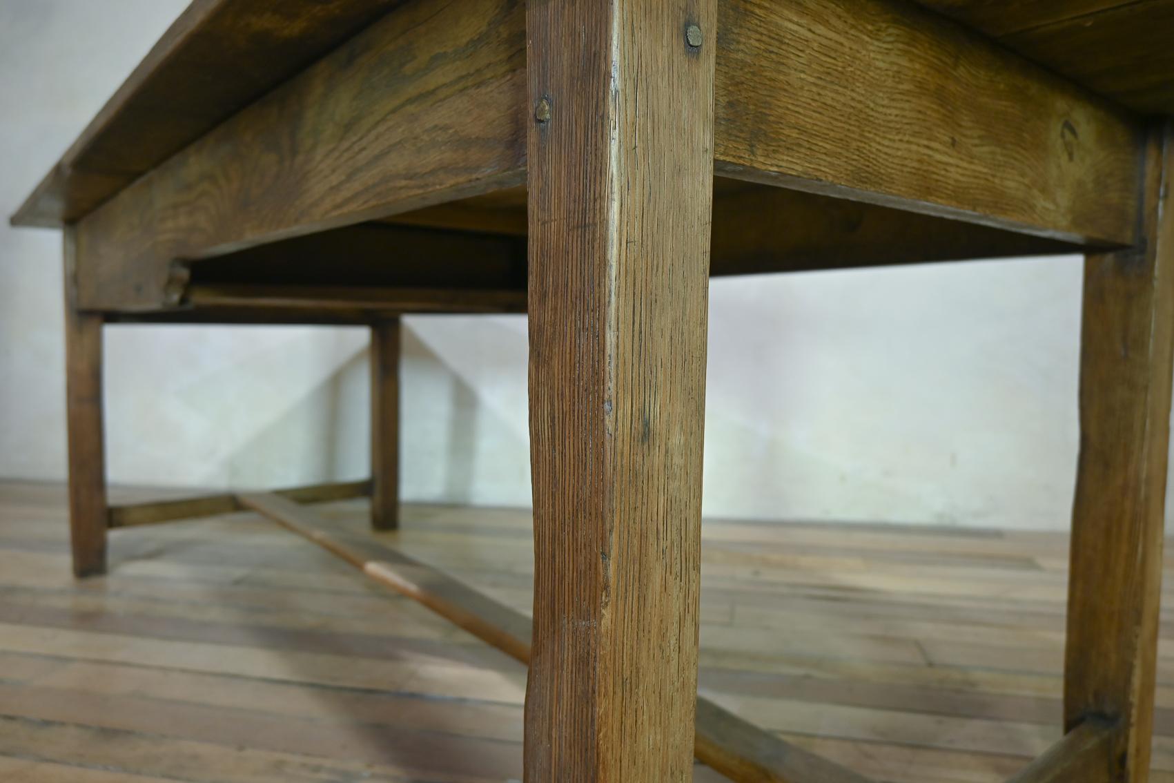 An 18th Century Welsh George III Oak Country Farmhouse Table, Refectory For Sale 3