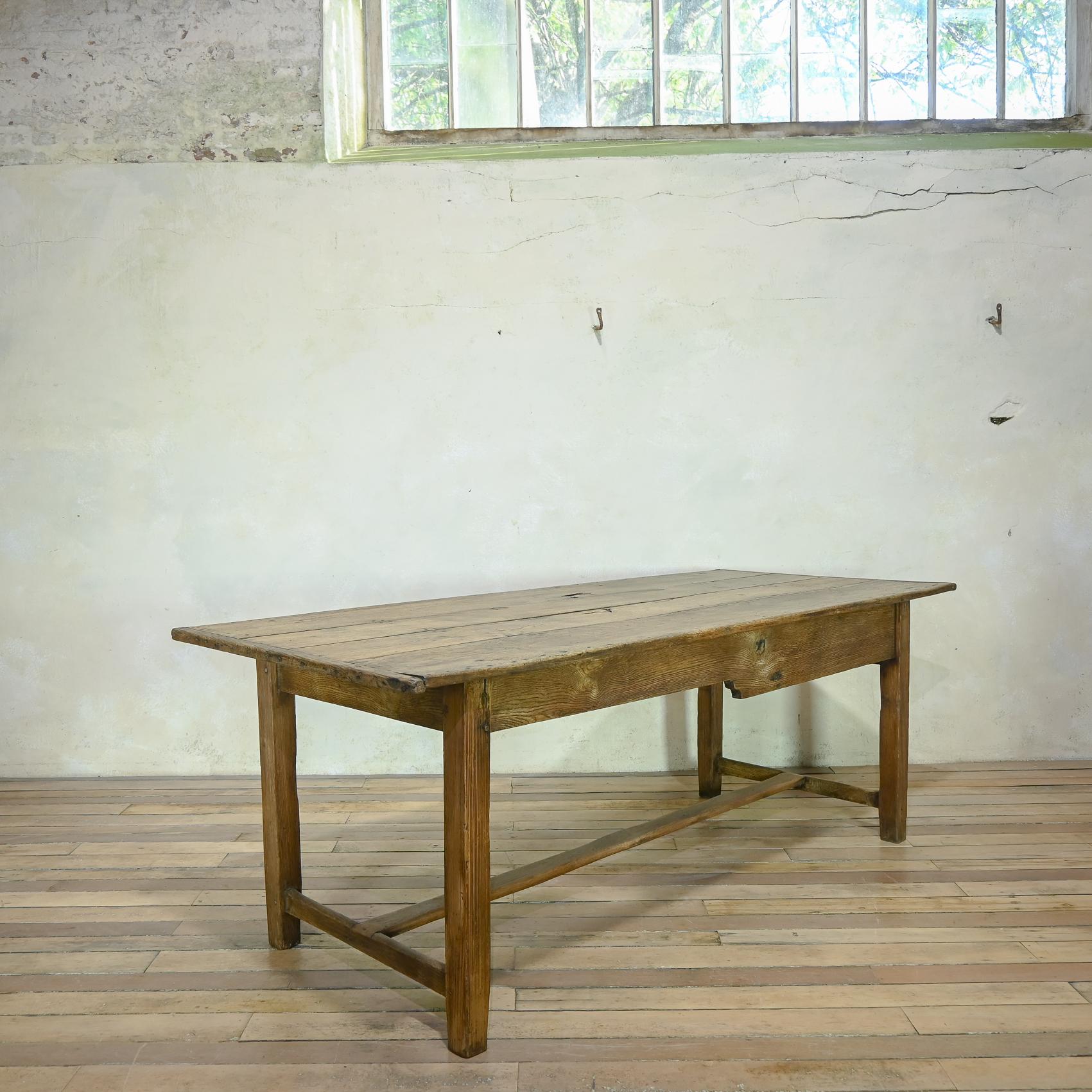 An 18th Century Welsh George III Oak Country Farmhouse Table, Refectory For Sale 7