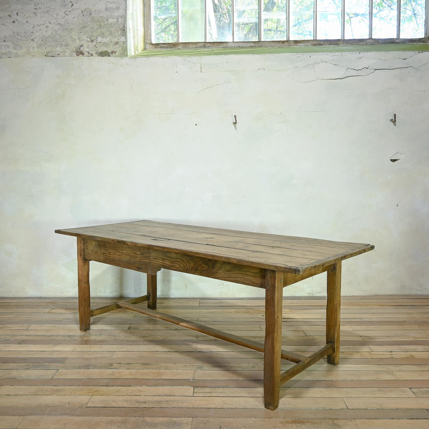 Chêne Table de ferme de campagne galloise en chêne George III du 18ème siècle, réfectoire en vente