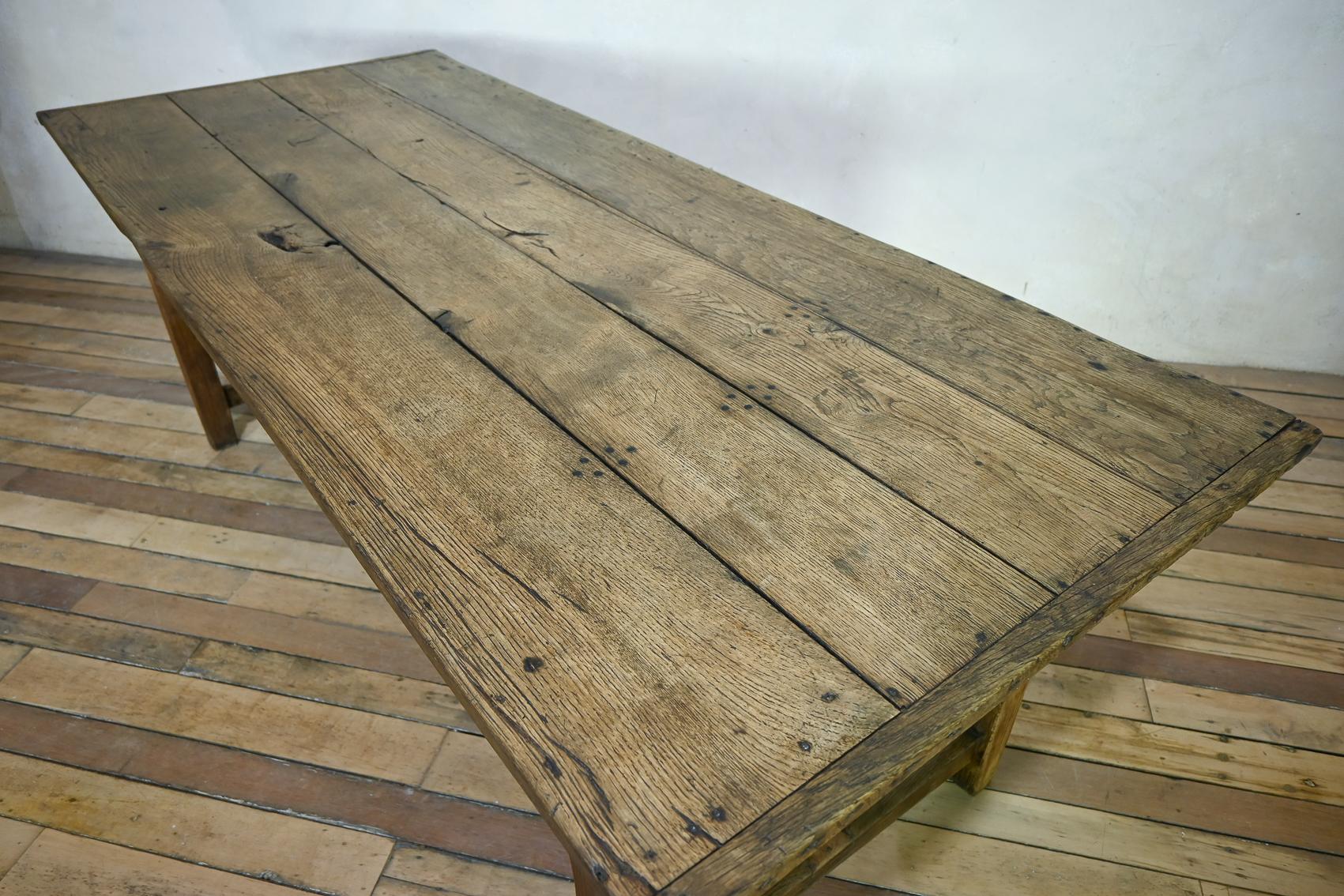An 18th Century Welsh George III Oak Country Farmhouse Table, Refectory For Sale 1