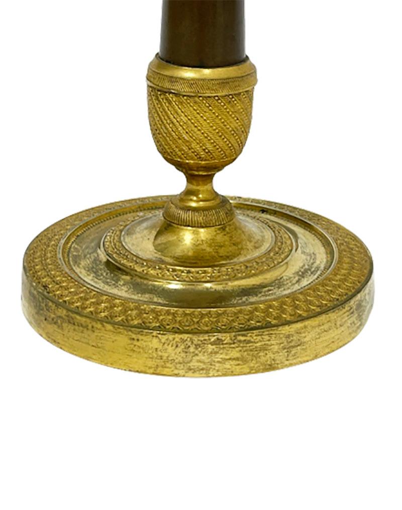 Gilt 19th Century French Candle Stick For Sale