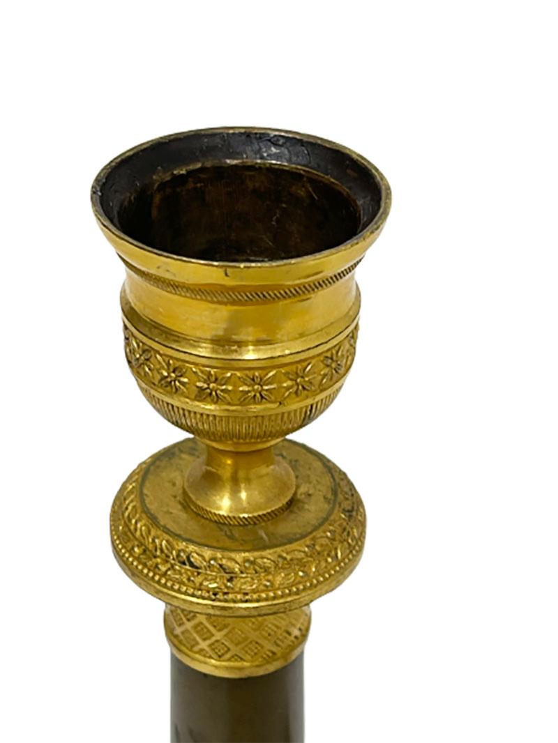 Bronze 19th Century French Candle Stick For Sale