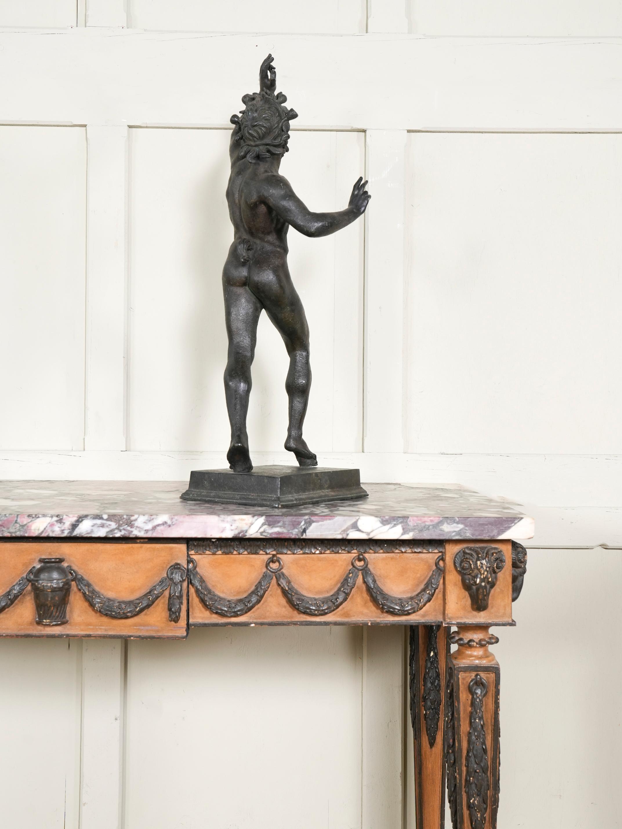 An 19th Century Neapolitan Dancing Faun by Sommer In Good Condition In Conwy, GB