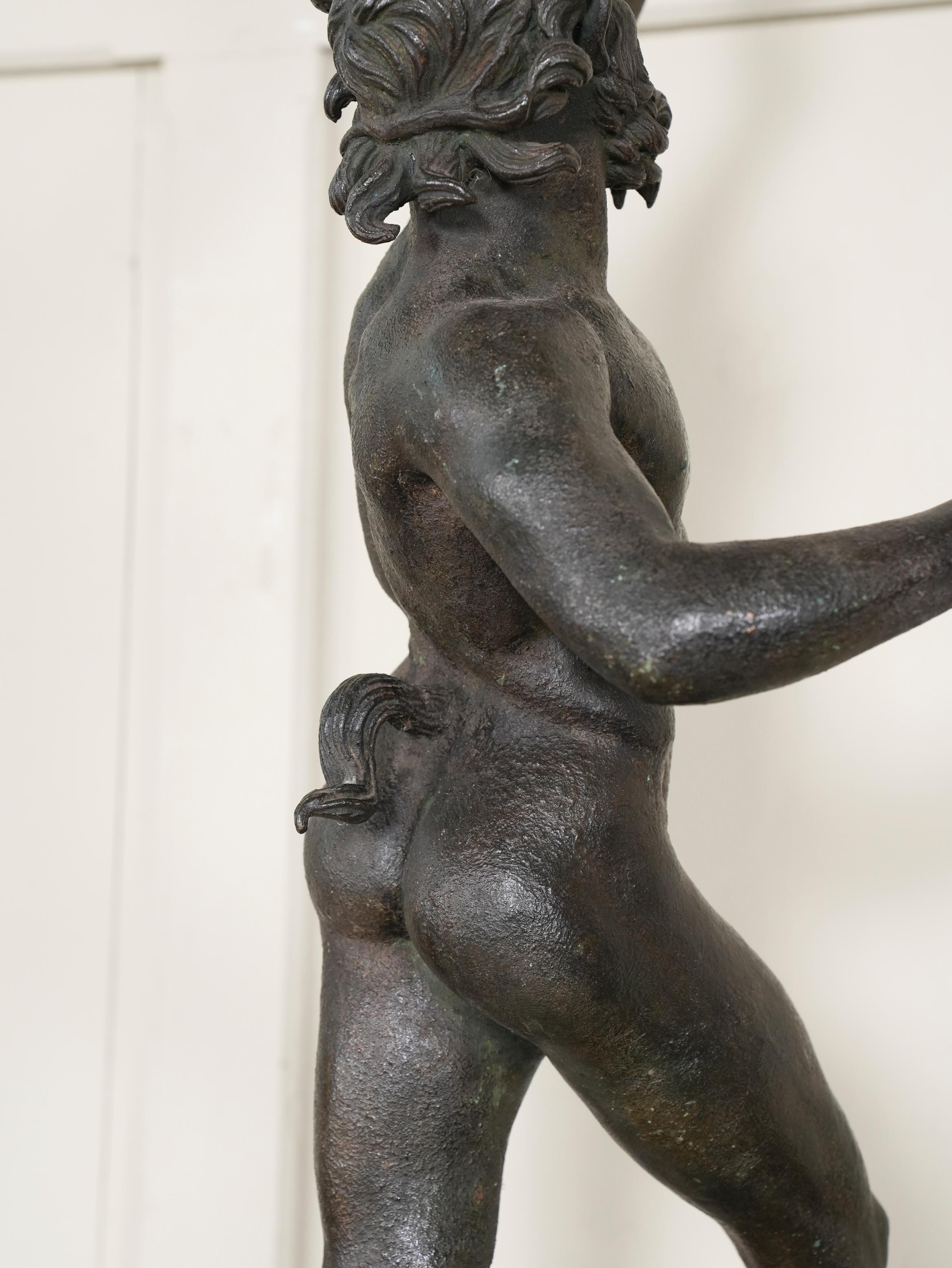 Bronze An 19th Century Neapolitan Dancing Faun by Sommer