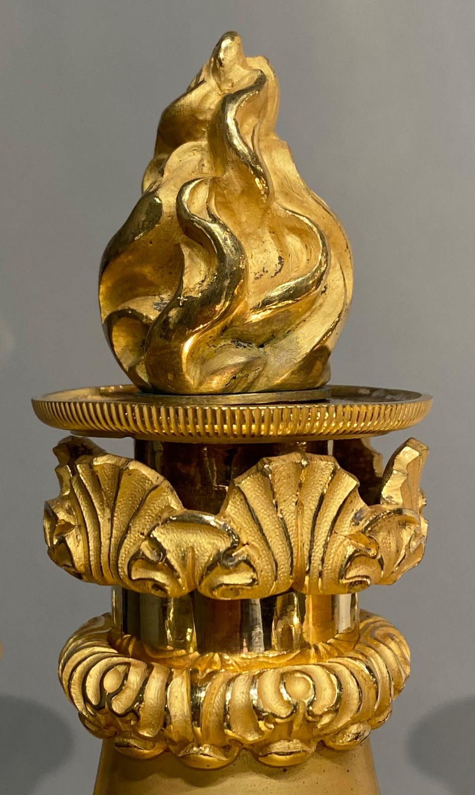 An 19th century ormolu Charles X clock garniture set. in vendita 7