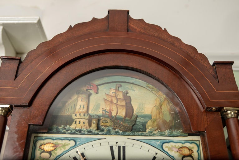 8 Day Original Rocking Ship Longcase Clock by Charles Botta of Poole