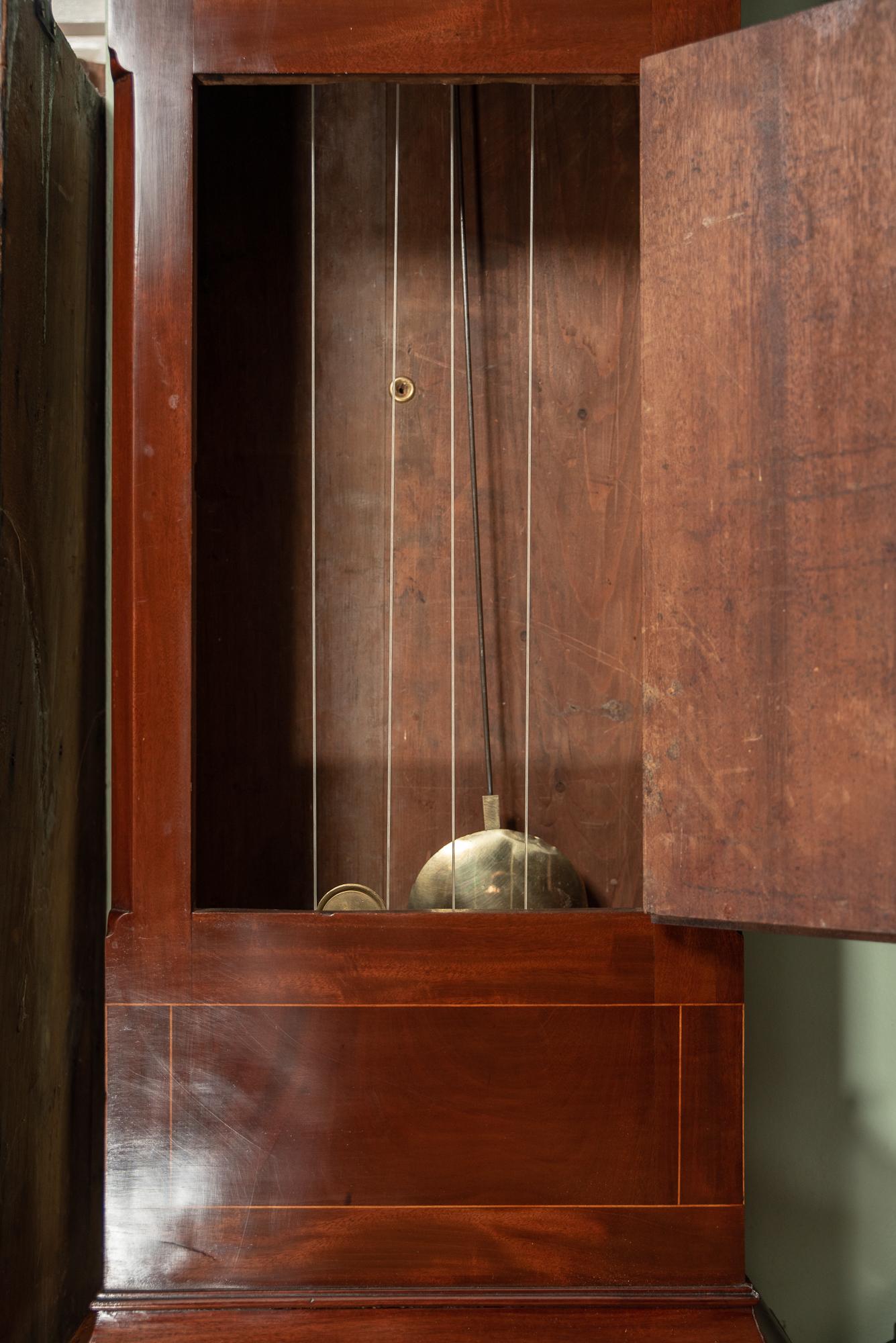 8 Day Original Rocking Ship Longcase Clock by Charles Botta of Poole In Good Condition For Sale In Cheltenham, GB