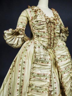 An à la française Sack Back Taffeta Silk Court Gown - France Circa 1780