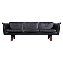 An " Aarhuspol " Danish Leather Sofa Denmark 1960s