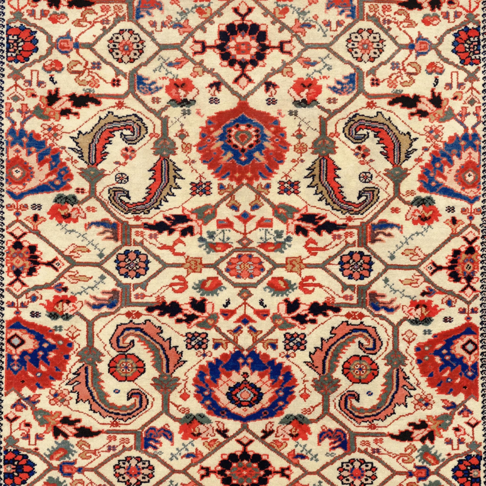 Persian An Absolute Classical Antique Circa 1880 Malayer Rug For Sale