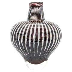 An abstract "Ariel" glass vase, by Edvin Öhrström for Orrefors, Sweden, 1952