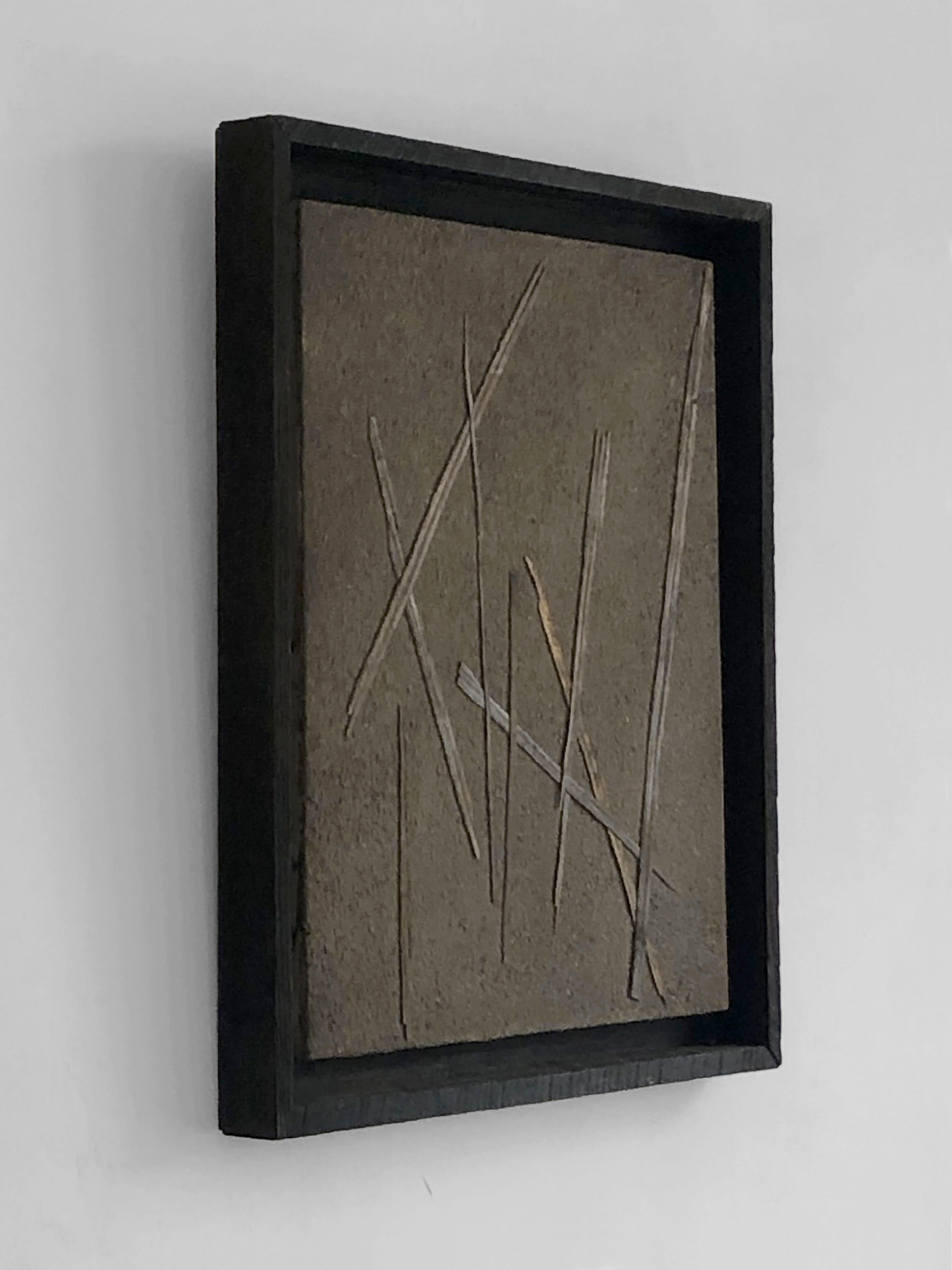 Rustikales modernes Gemälde „An ABSTRACT BRUTALIST“ auf Leinwand, Französisch 2001 im Angebot 6