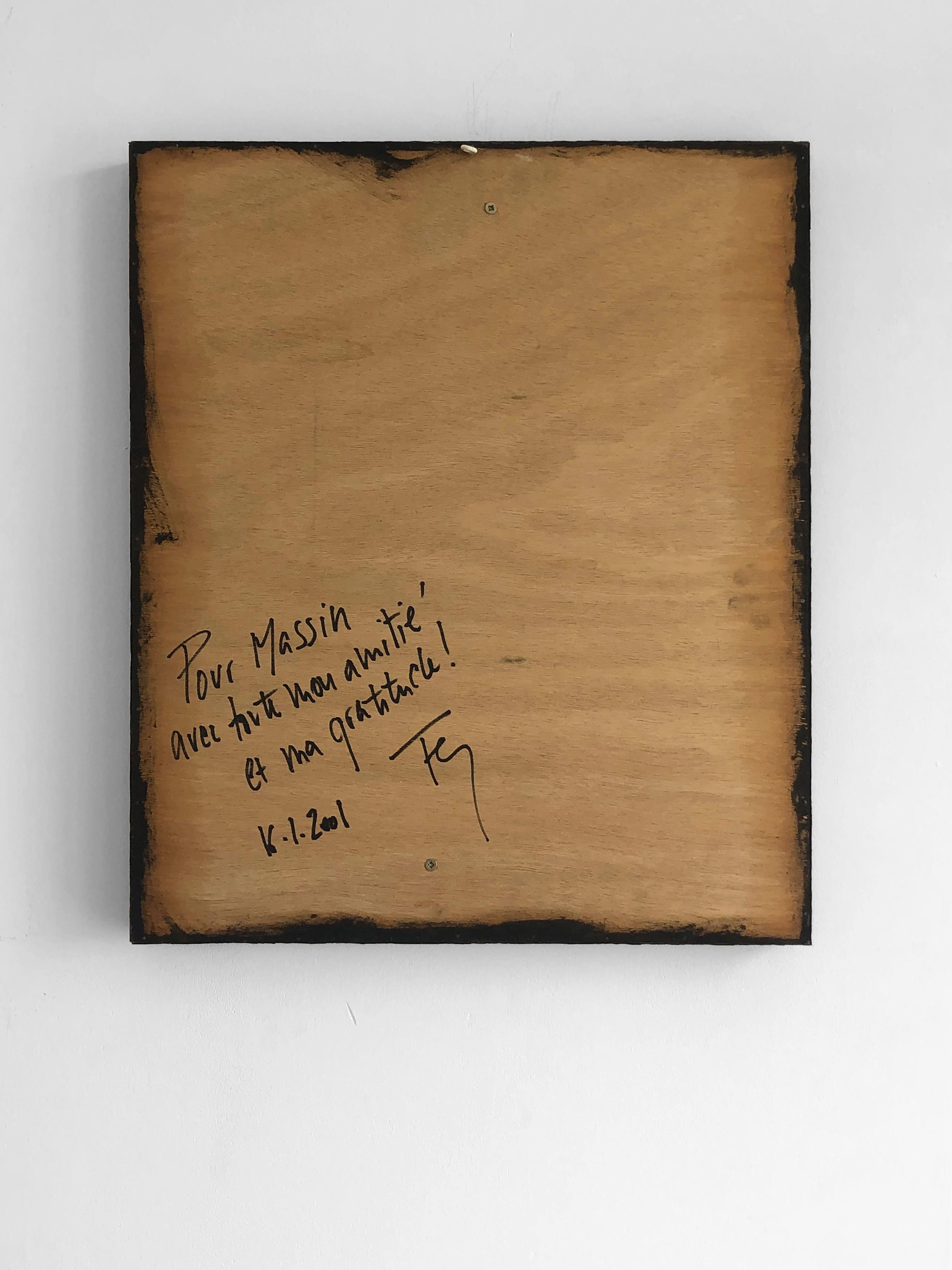 Rustikales modernes Gemälde „An ABSTRACT BRUTALIST“ auf Leinwand, Französisch 2001 im Angebot 9