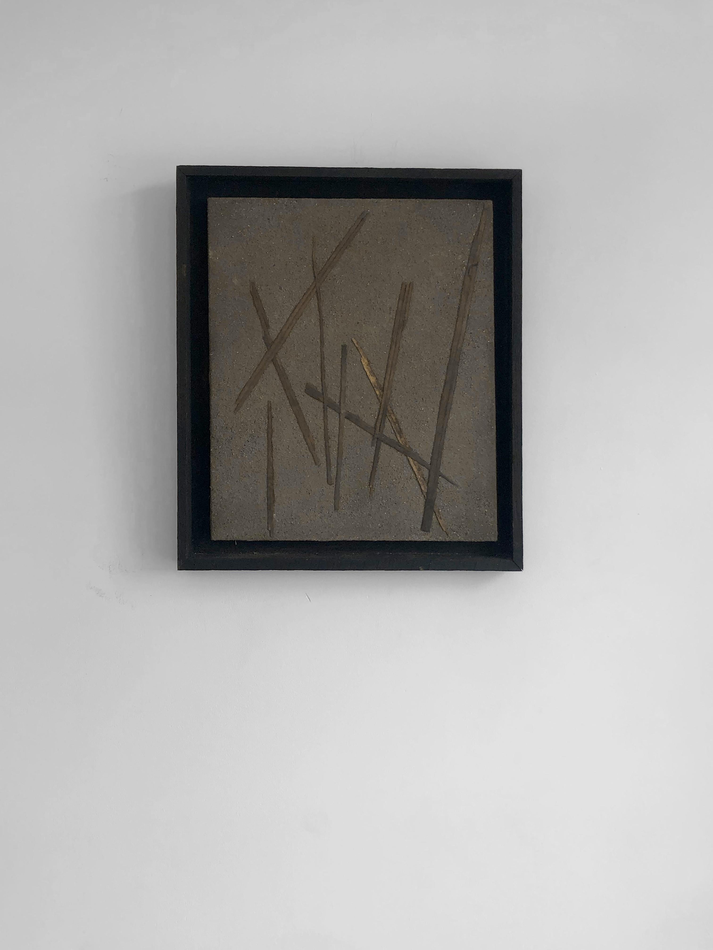 Rustikales modernes Gemälde „An ABSTRACT BRUTALIST“ auf Leinwand, Französisch 2001 im Angebot 10