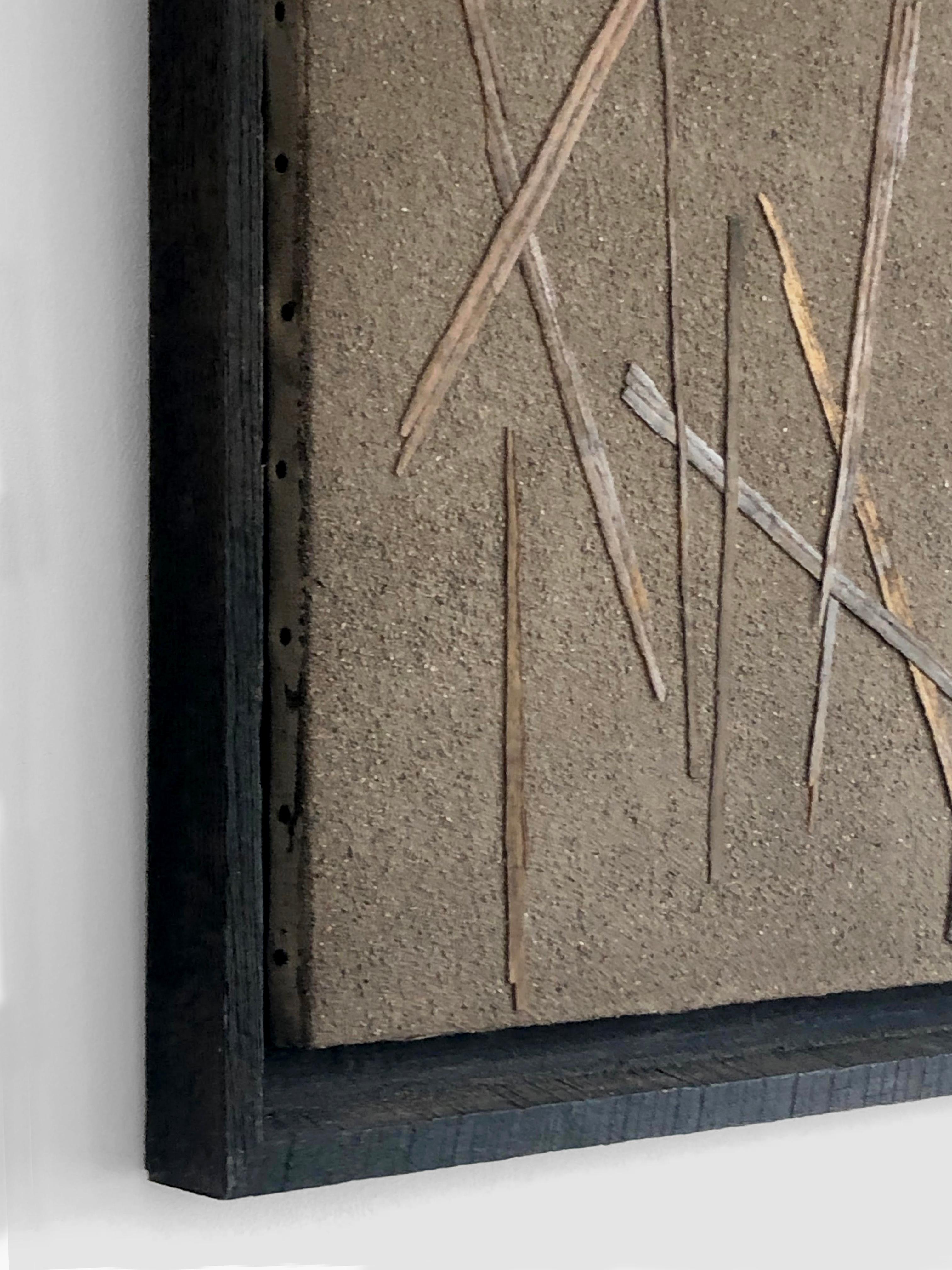 Rustikales modernes Gemälde „An ABSTRACT BRUTALIST“ auf Leinwand, Französisch 2001 im Angebot 3