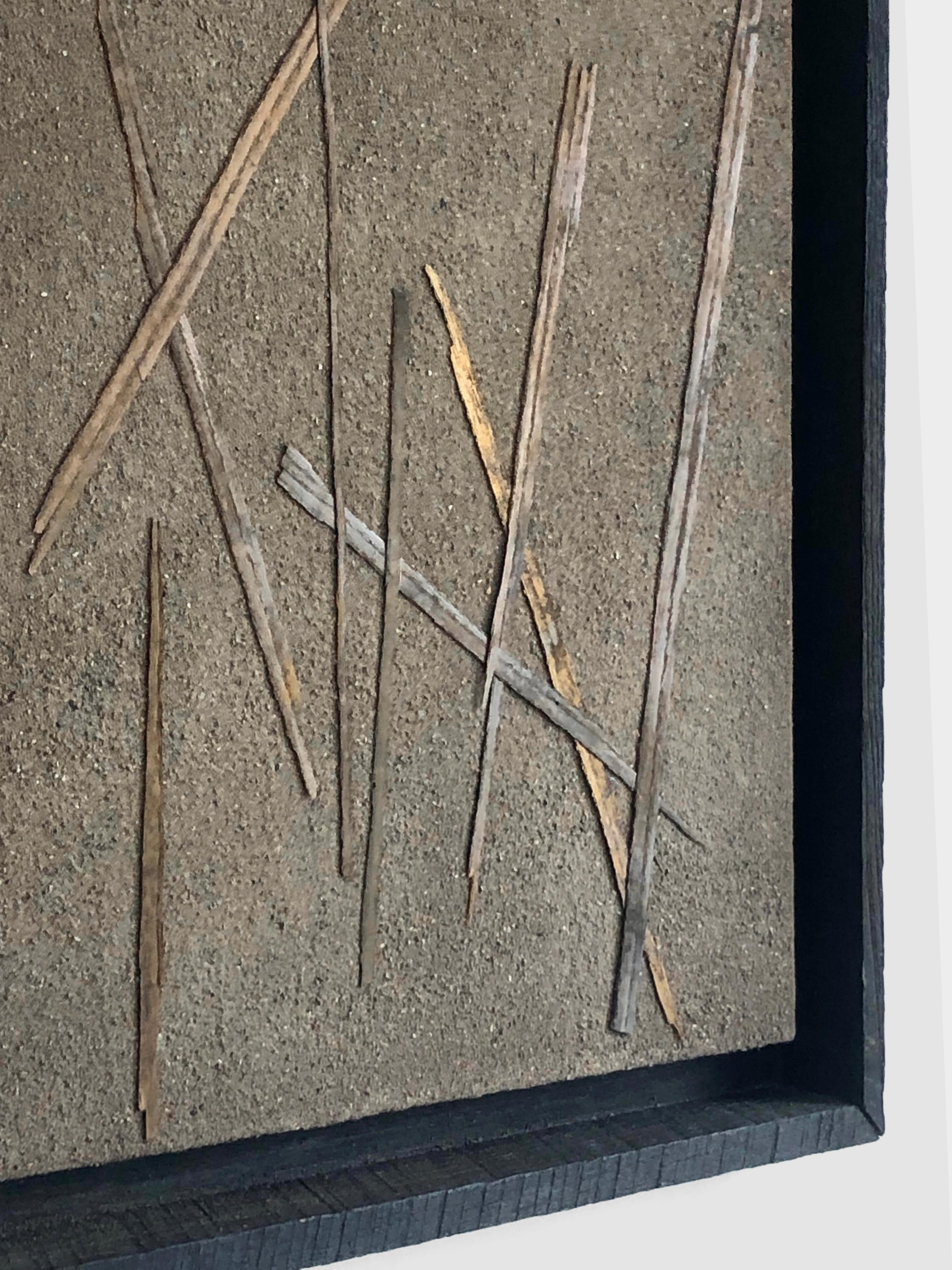 Rustikales modernes Gemälde „An ABSTRACT BRUTALIST“ auf Leinwand, Französisch 2001 im Angebot 4