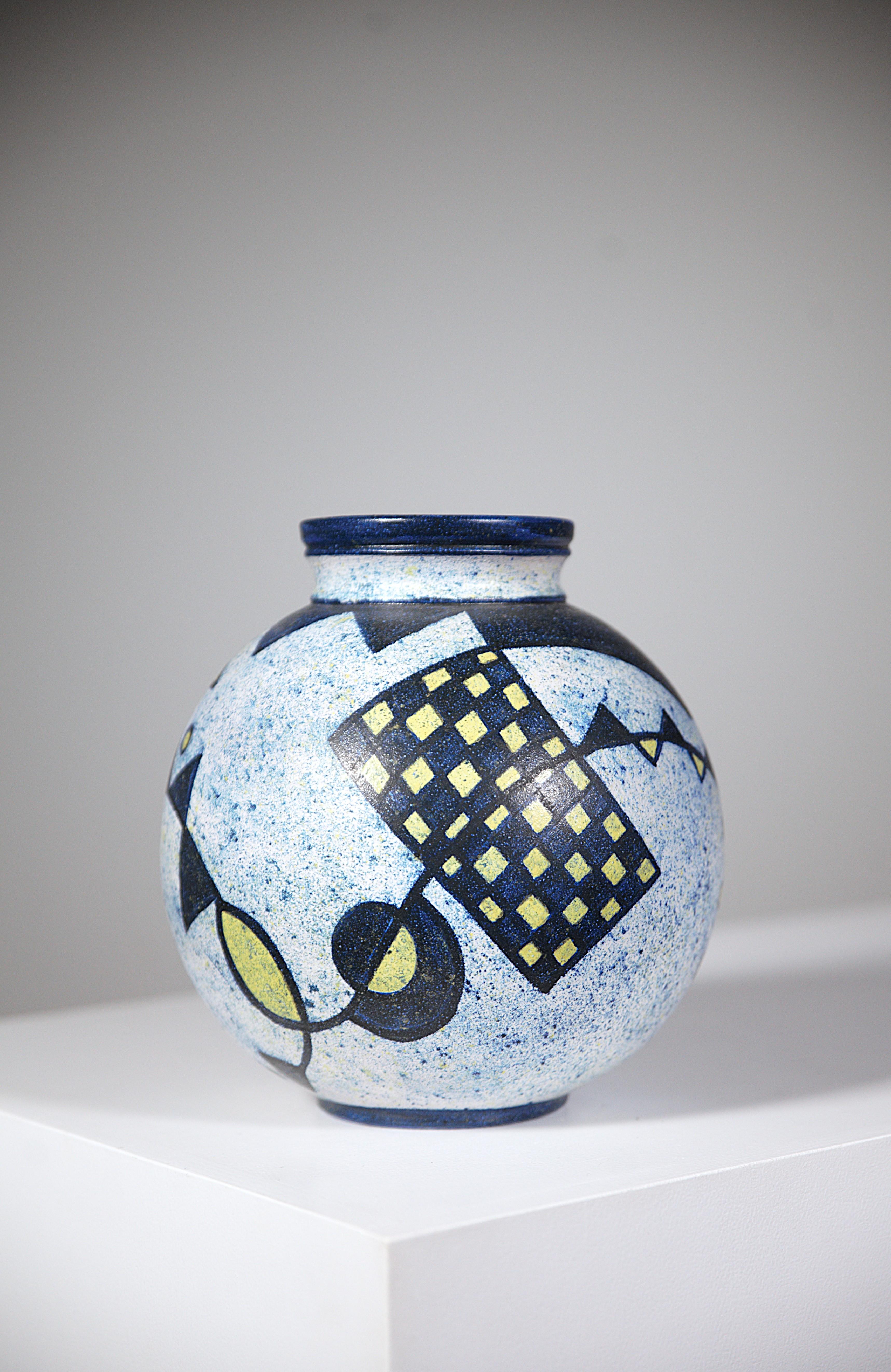 Fine XX secolo Vaso astratto in ceramica di Bernard Buffat Francia anni '70 in vendita