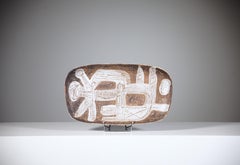 An Abstract Ceramic Wall Dish by André Borderie & Vera Szekely France 1950's