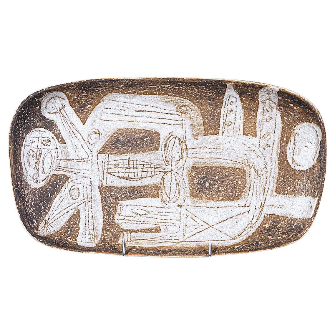 Abstraktes Wandgeschirr aus Keramik von André Borderie 
Vera Szekely Frankreich 1950er Jahre im Angebot