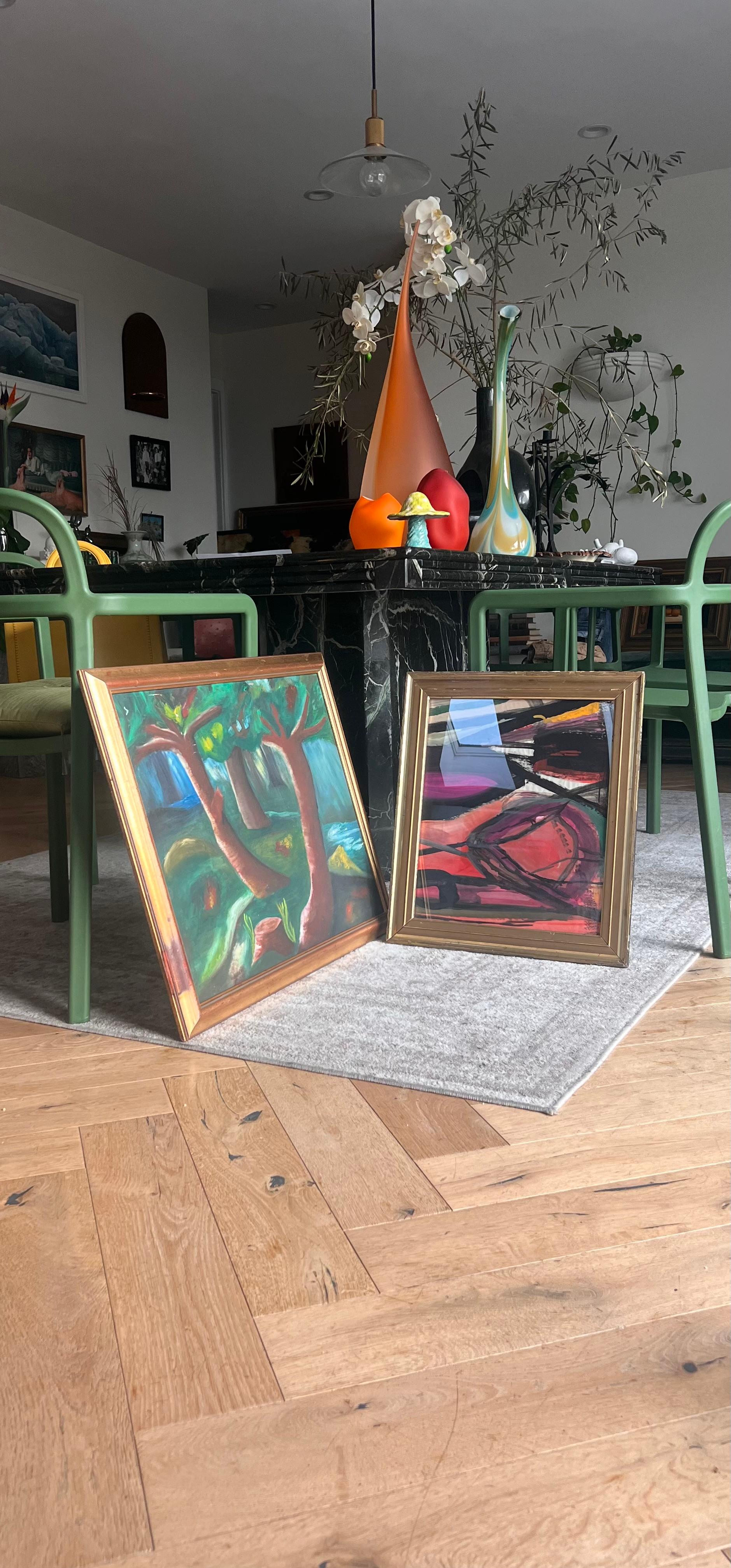 Ein abstraktes expressionistisches Gemälde von Bernard Segal, Mitte des 20. Jahrhunderts im Angebot 4