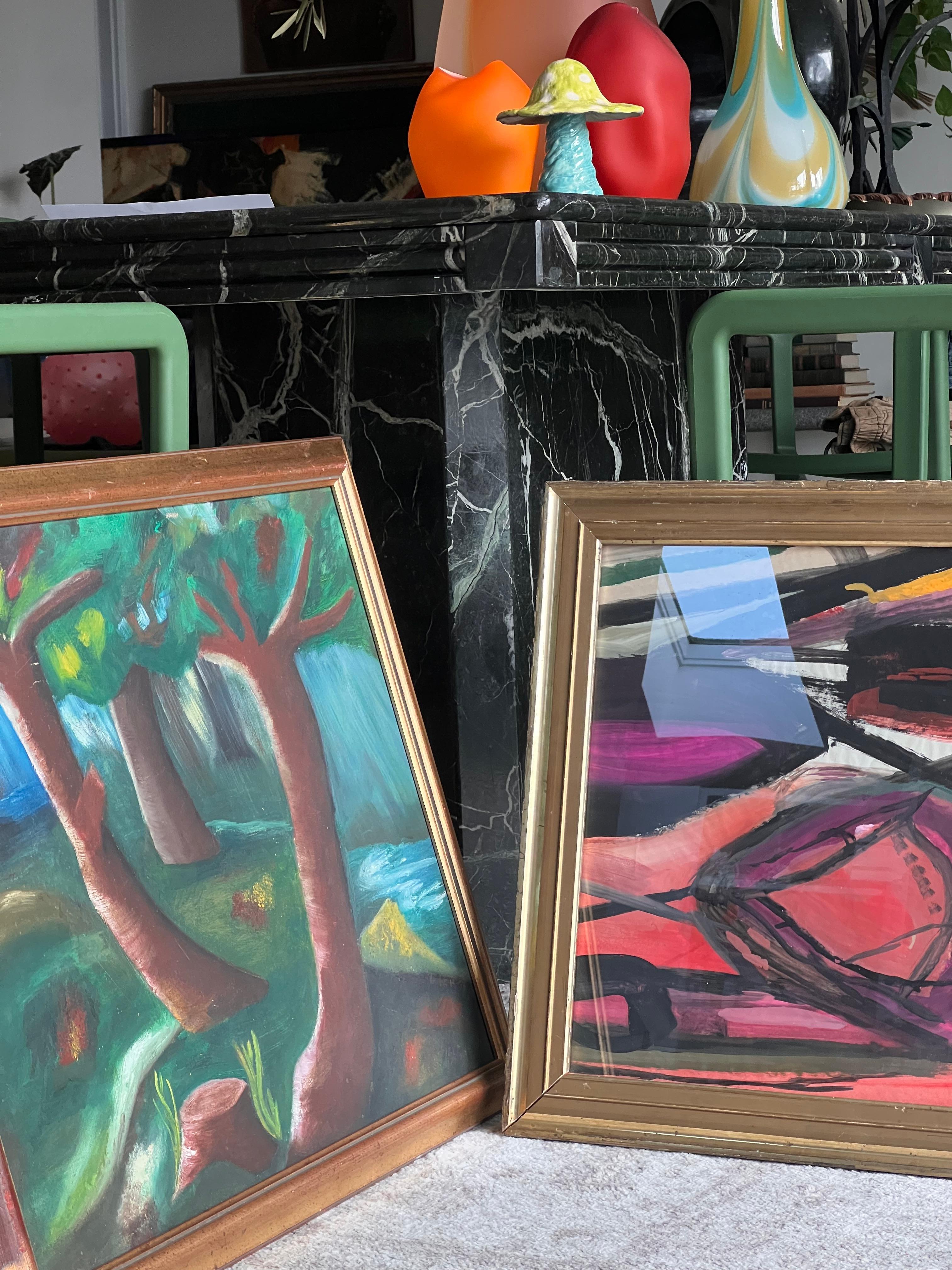 Ein abstraktes expressionistisches Gemälde von Bernard Segal, Mitte des 20. Jahrhunderts im Angebot 5