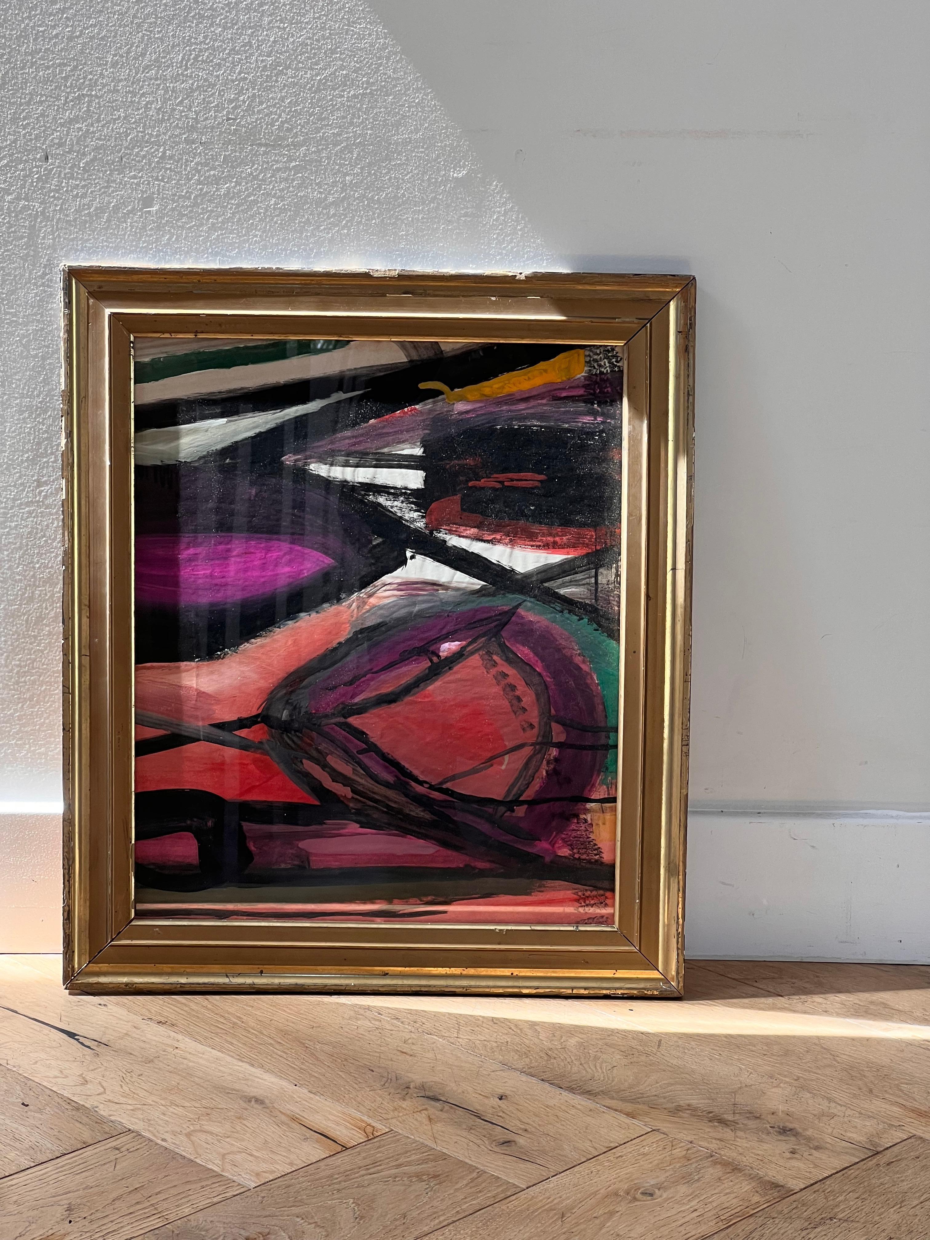 Ein abstraktes expressionistisches Gemälde von Bernard Segal, Mitte des 20. Jahrhunderts im Angebot 6