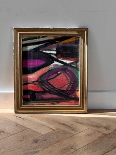 An abstract expressionist painting by Bernard Segal, mid 20th century