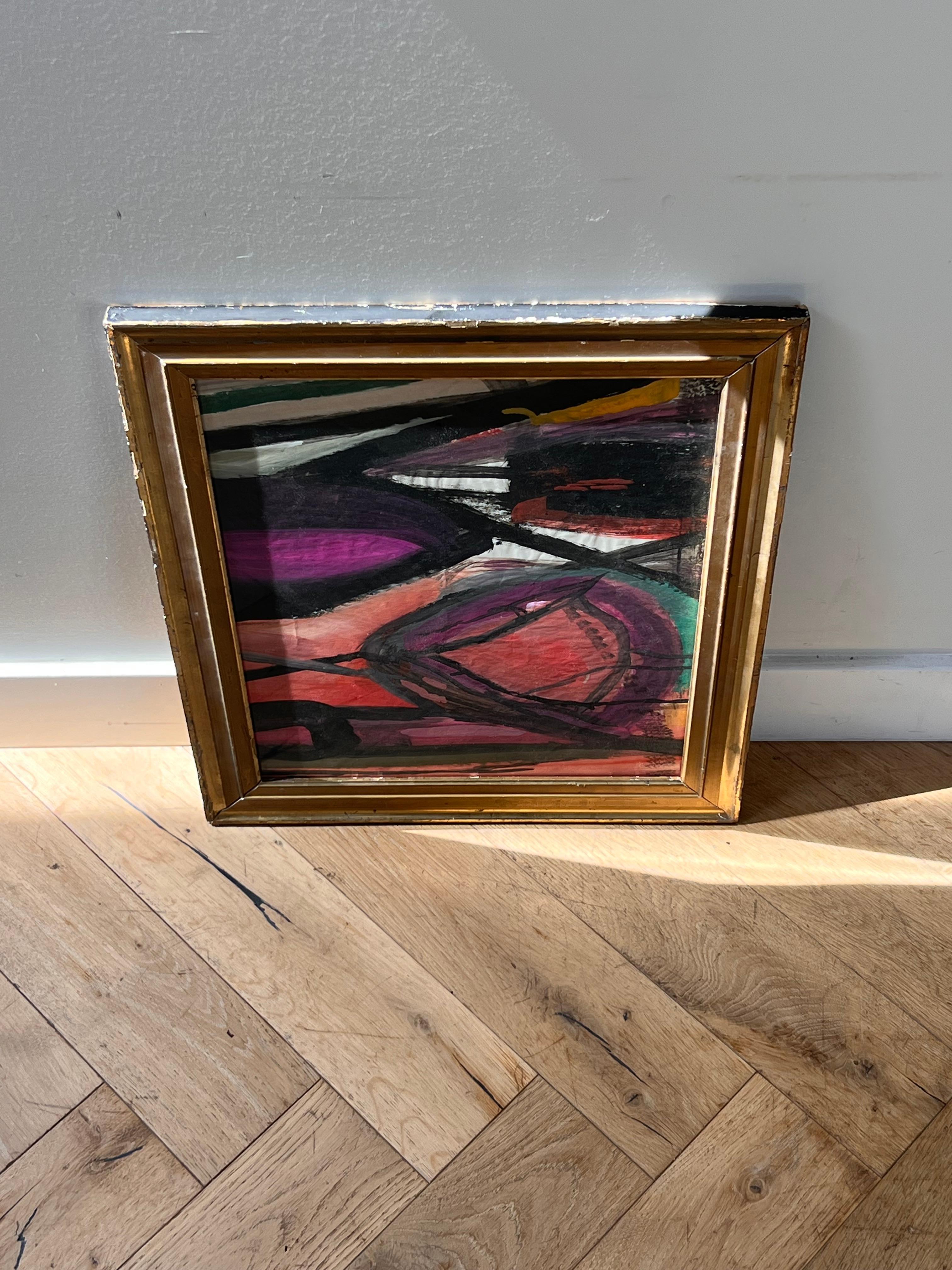 Ein abstraktes expressionistisches Gemälde von Bernard Segal, Mitte des 20. Jahrhunderts (amerikanisch) im Angebot