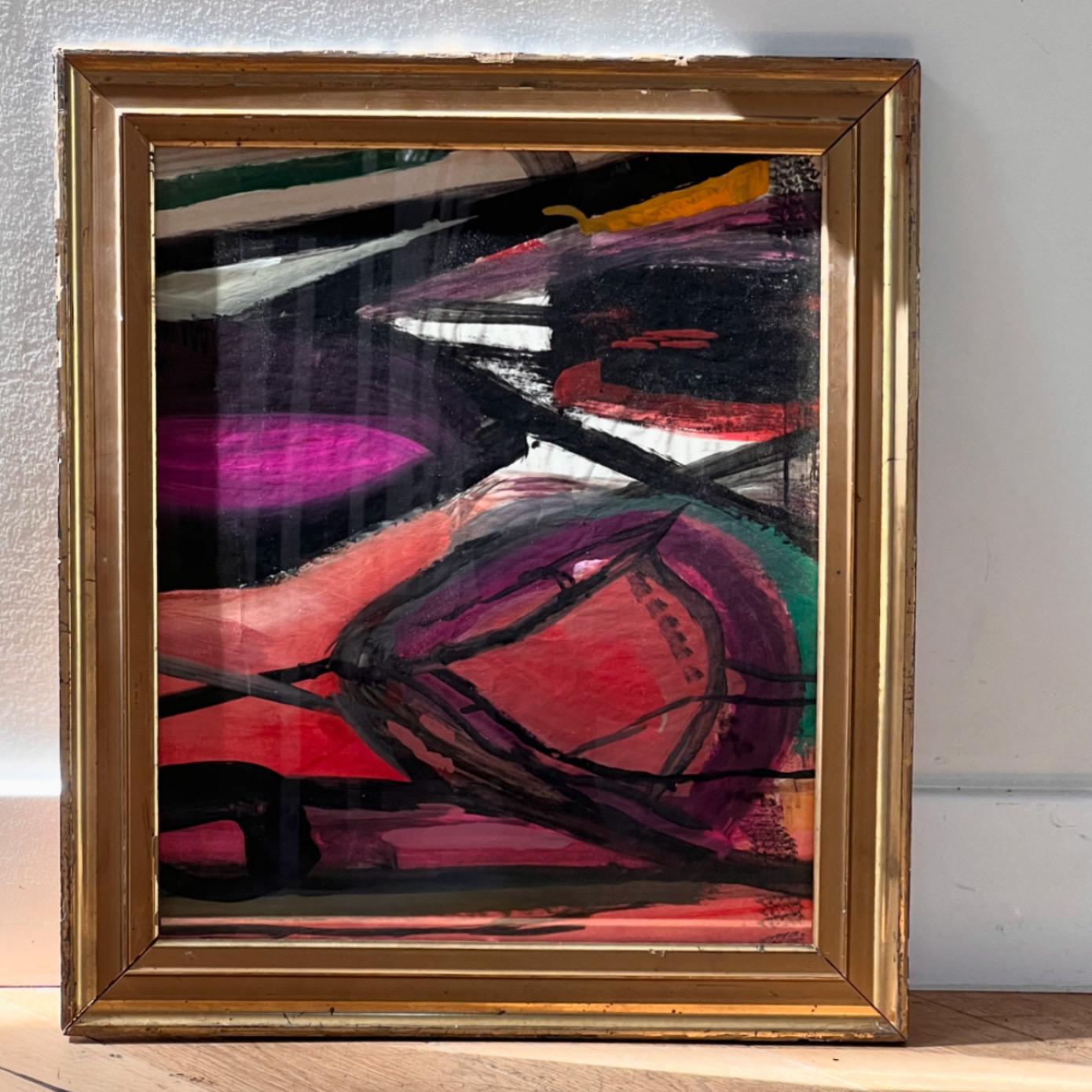 Ein abstraktes expressionistisches Gemälde von Bernard Segal, Mitte des 20. Jahrhunderts im Angebot 3
