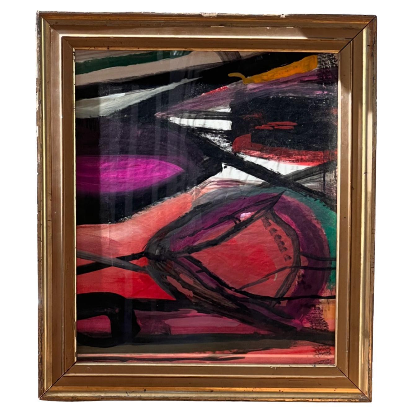 An abstract expressionist painting by Bernard Segal, mid 20th century