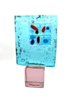 An abstract Murano glass sculpture attributed to Ermanno Nason, made by Cenedese