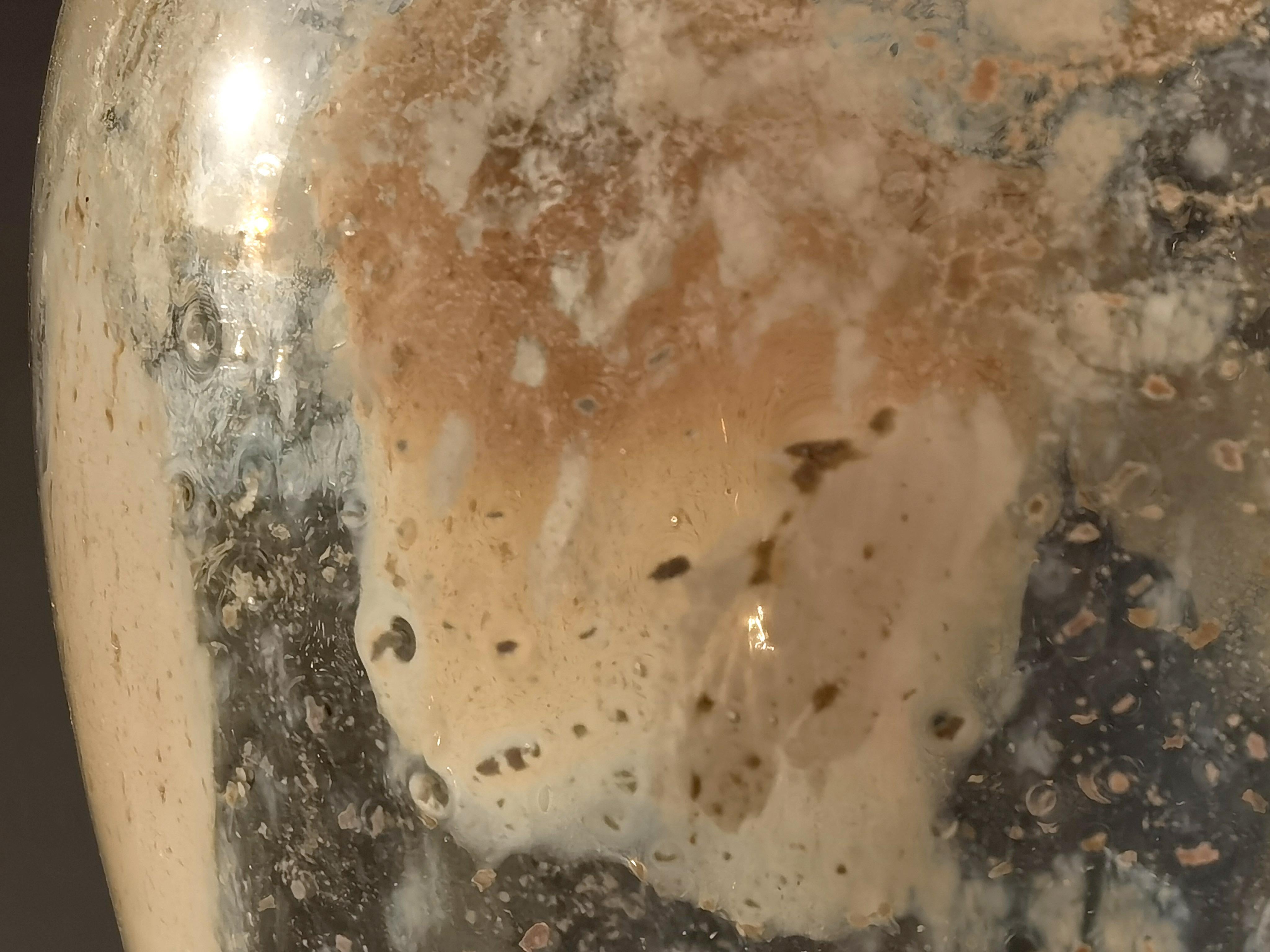 A Huge ABSTRACT NEOCLASSICAL SHABBY-CHIC Blown Glass VASE, MURANO, ITALY 2000 For Sale 1