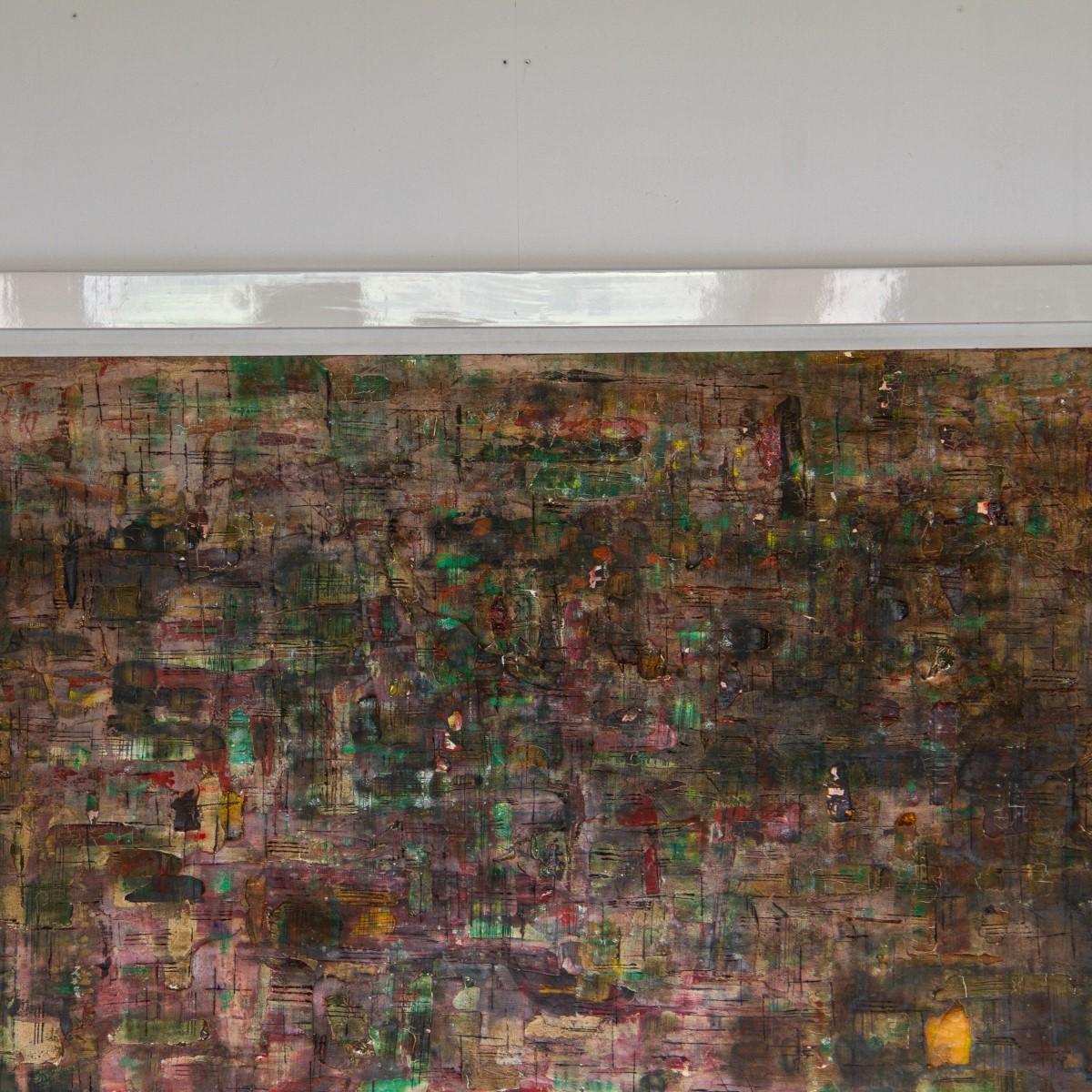 Abstract Oil Painting Signed J. Lee, 1980 For Sale 4