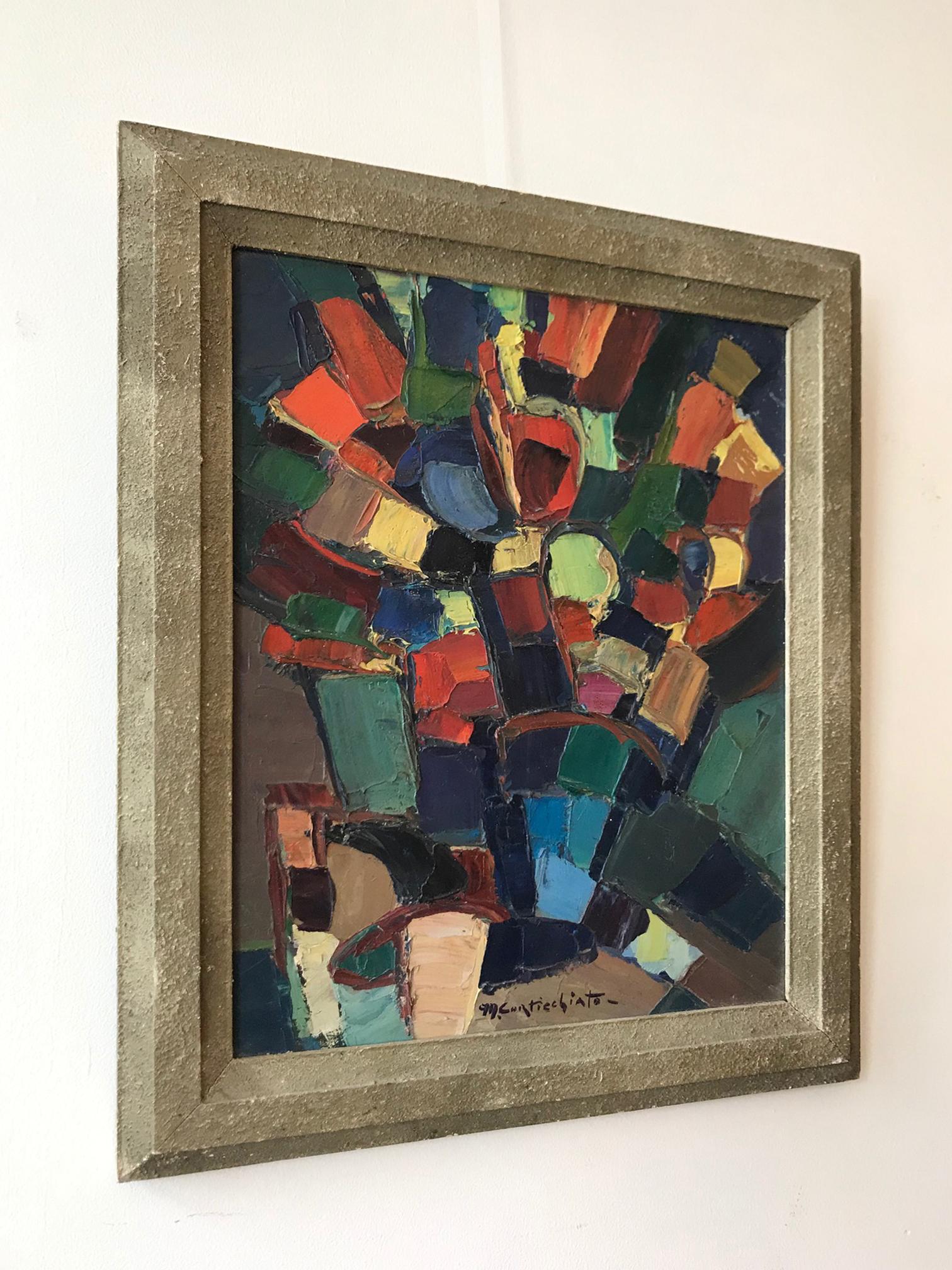 An abstract painting by M. Curtichiato In Good Condition In London, GB