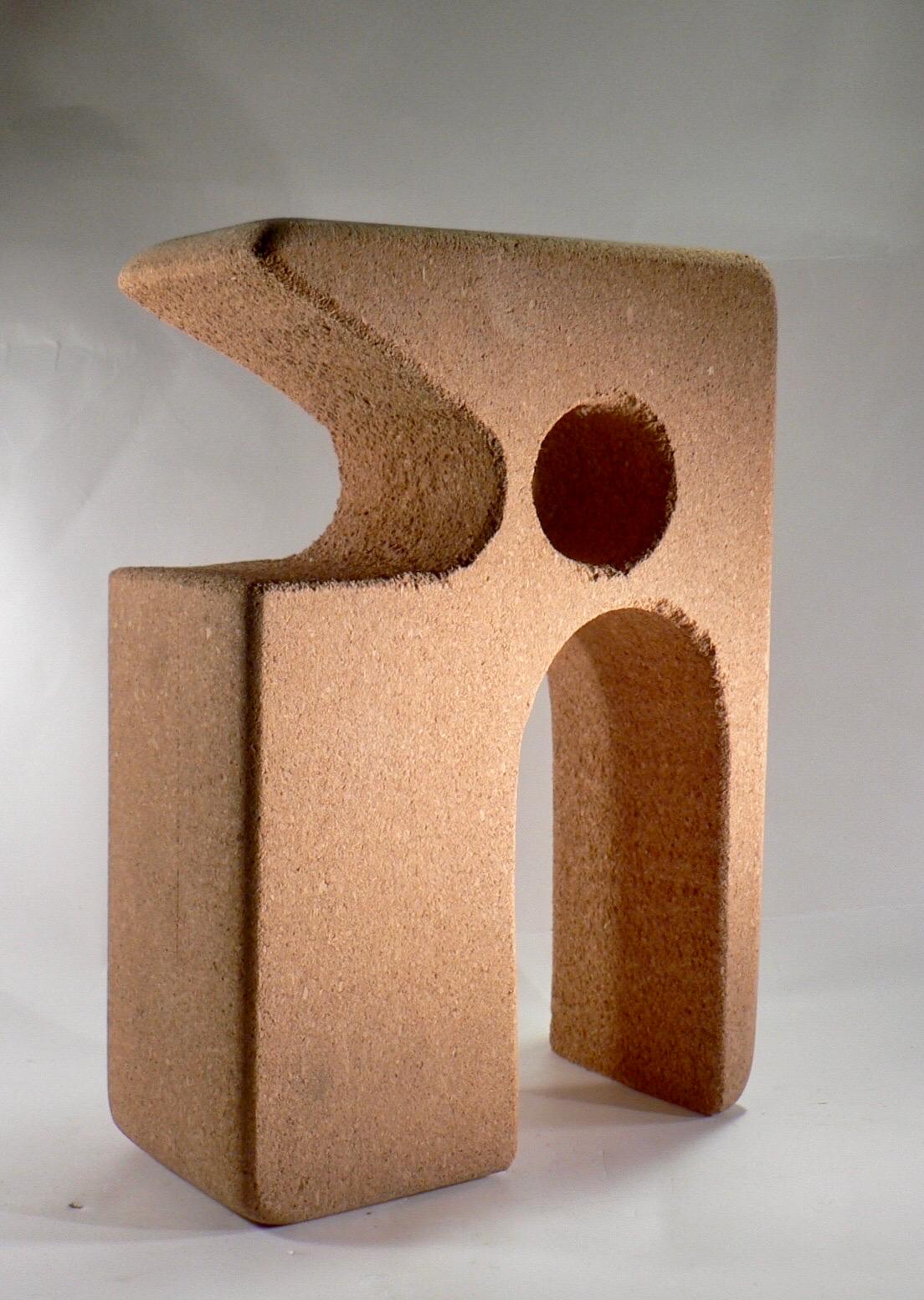 An abstract sculpture carved from cork - France - 2010

French work from 2010, cork study for Michel Bonhomme's stone lamps.