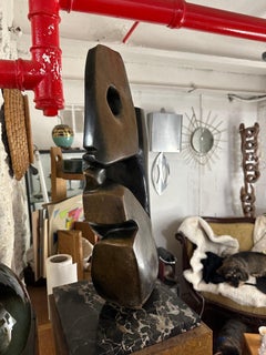 Sculpture abstraite en grès vers 1960