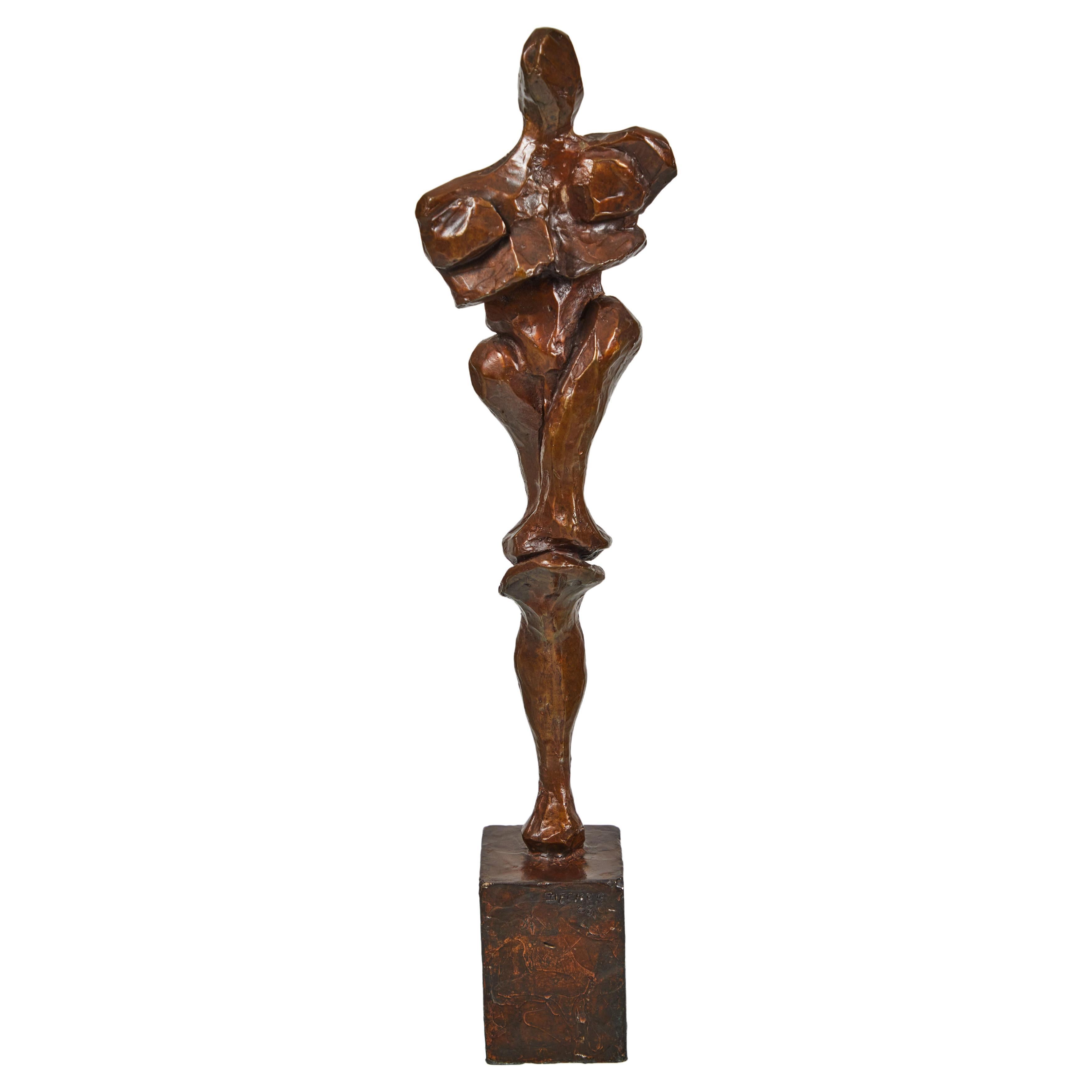 Figure abstraite en bronze de Sanford « Sandy » Decker