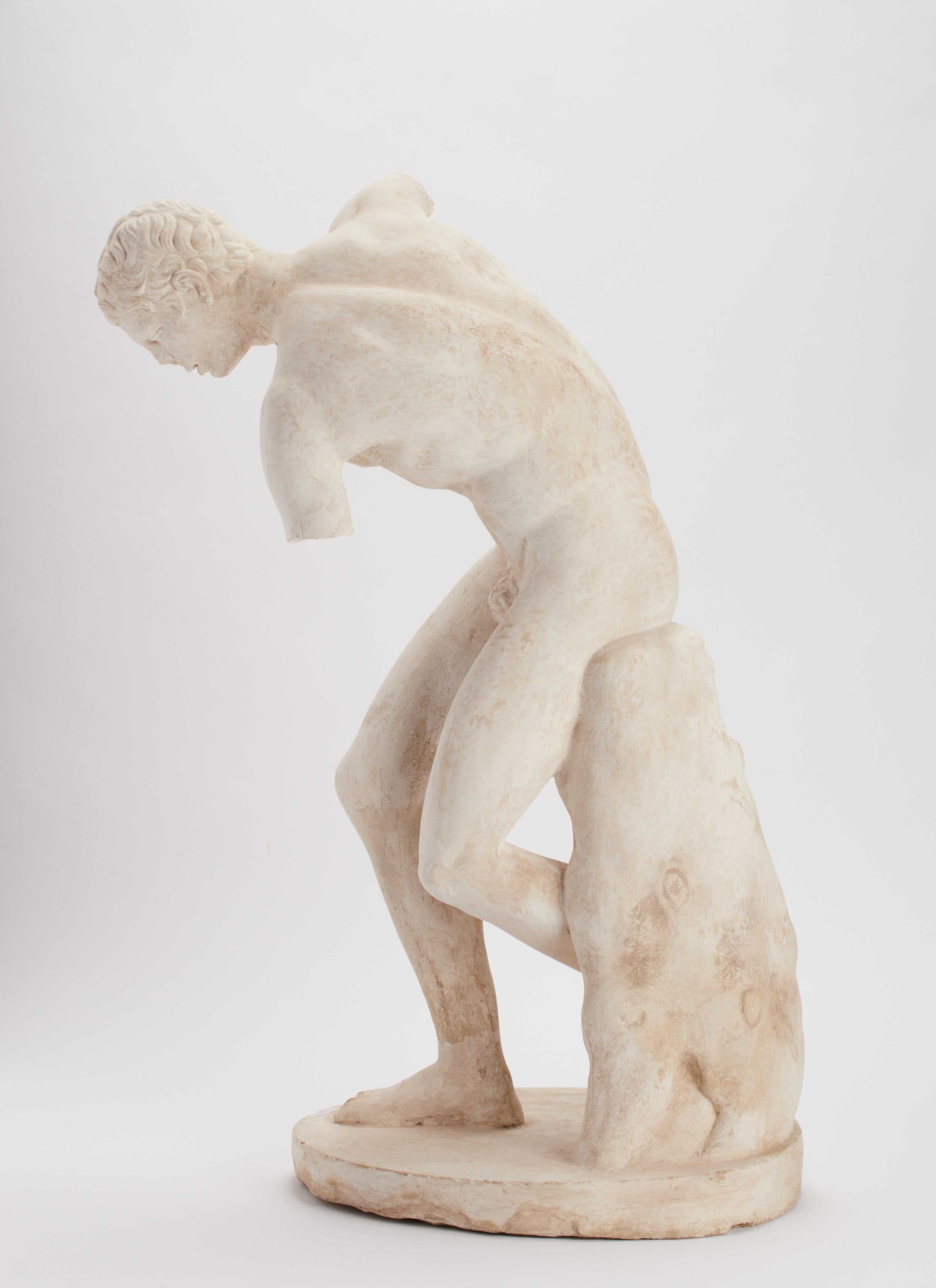 Italian Academic Cast Depicting a Discus Thrower, Italy 1880 For Sale
