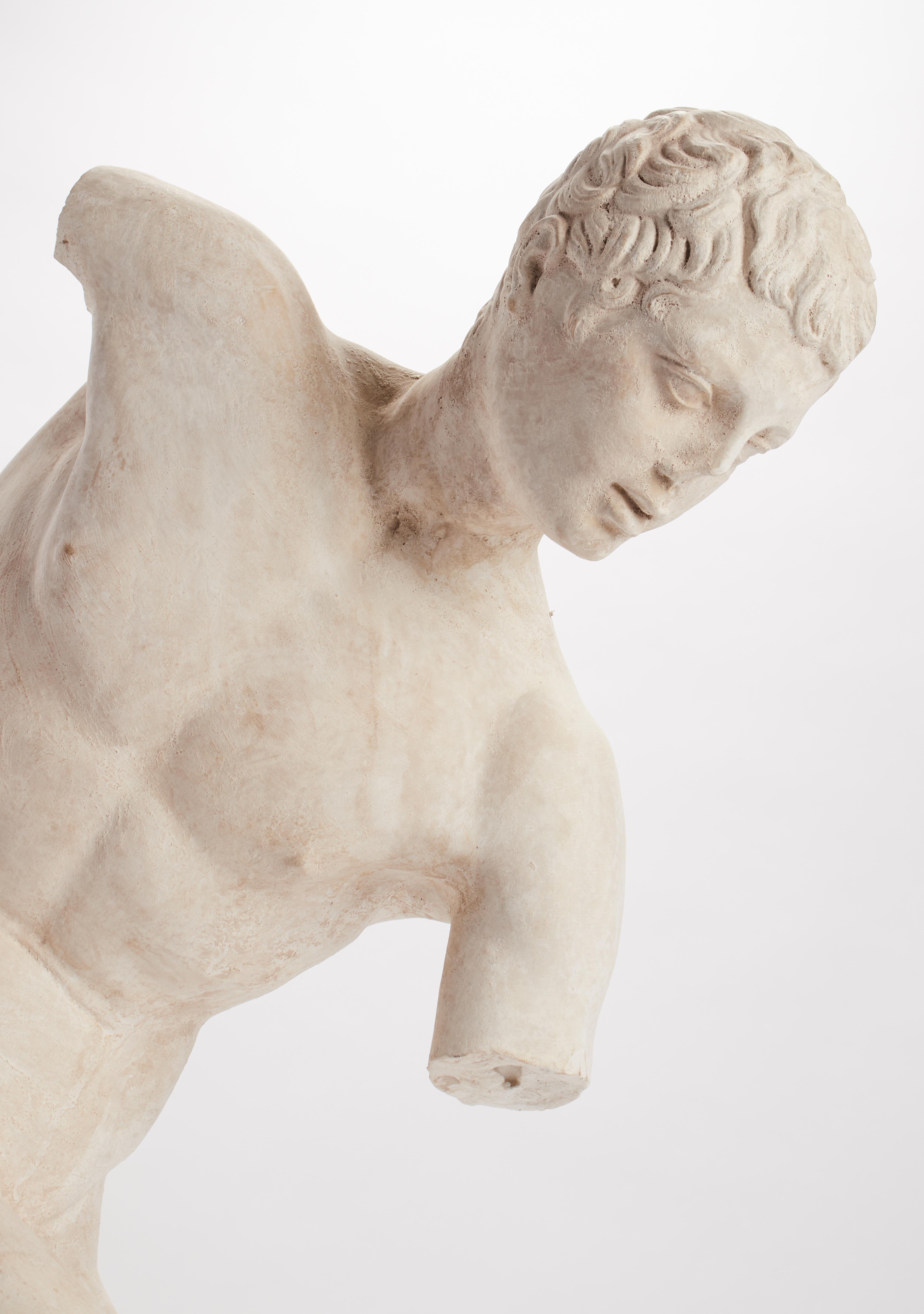Late 19th Century Academic Cast Depicting a Discus Thrower, Italy 1880 For Sale