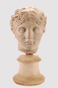 An academic cast depicting a roman women head, Italy 1890.