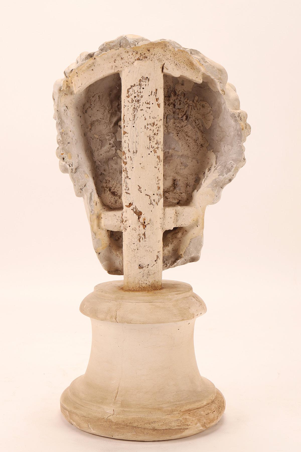 XIX secolo Calco accademico raffigurante una testa di donna romana, Italia 1890. in vendita