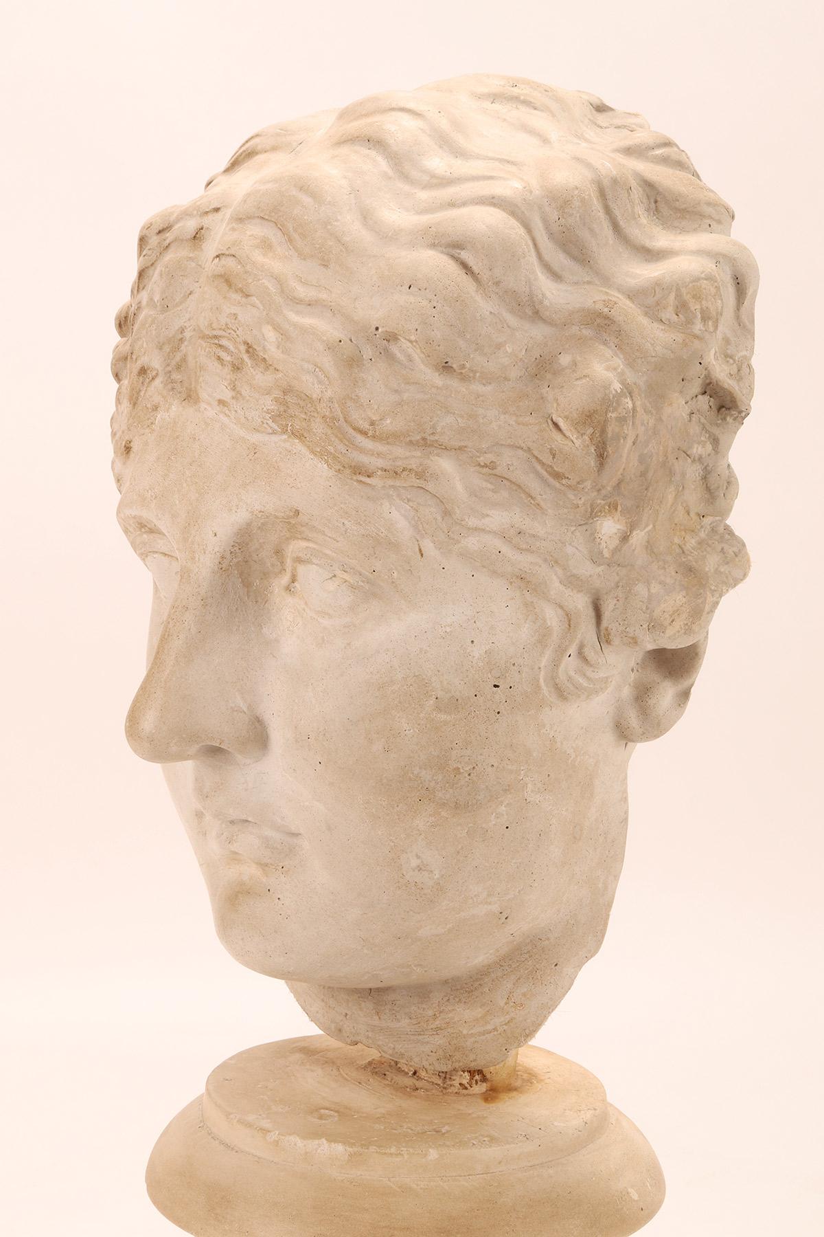 Plaster Academic Cast Depicting a Roman Women Head, Italy 1890 For Sale