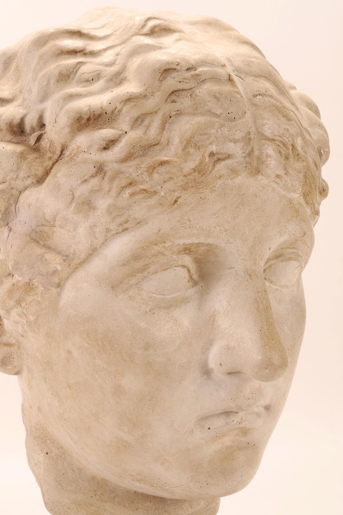 Calco accademico raffigurante una testa di donna romana, Italia 1890 in vendita 2
